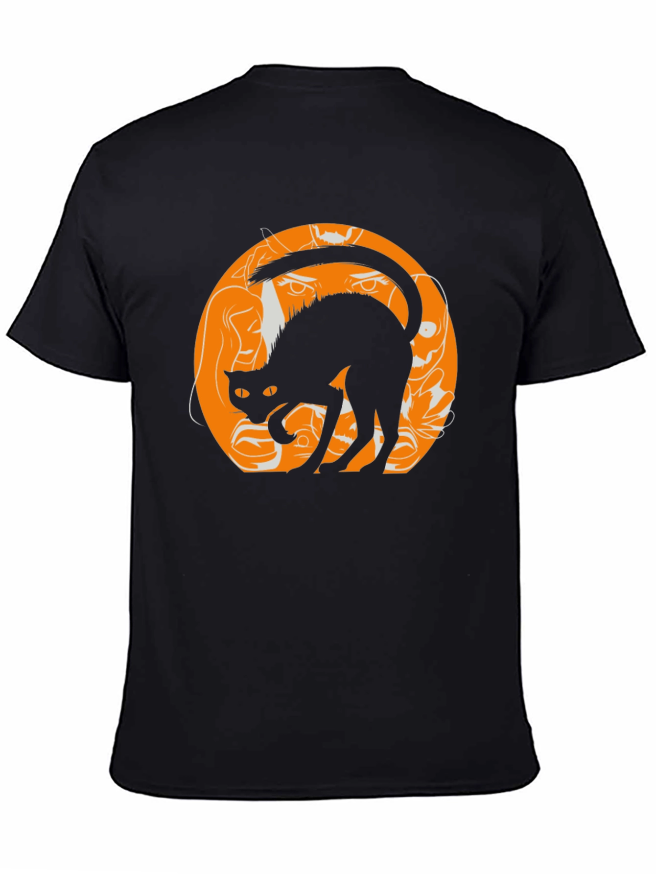 Halloween Black Cat Graphic Tee