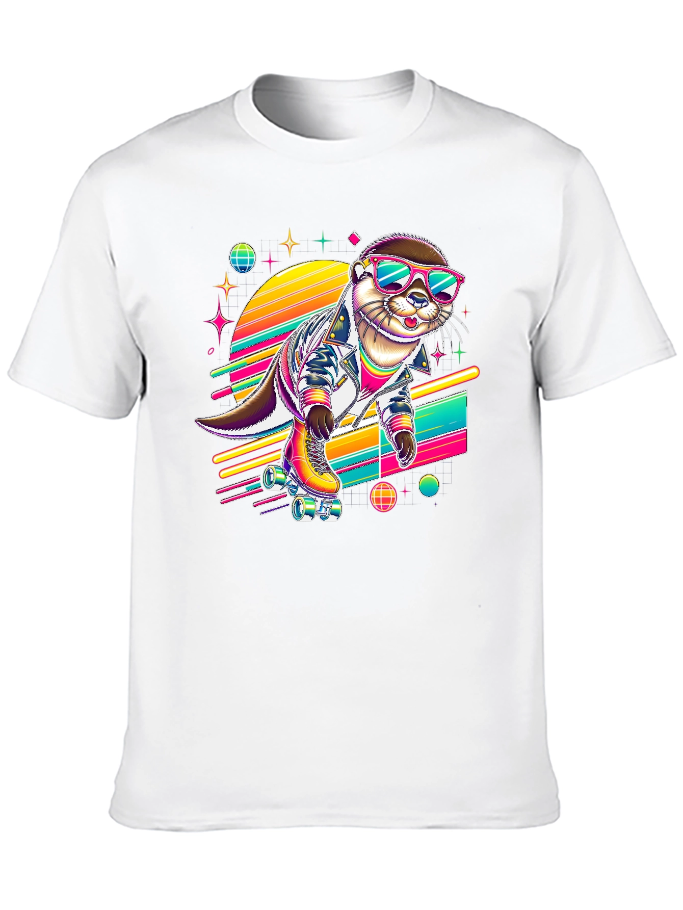 Retro Otter Roller Skate T-Shirt