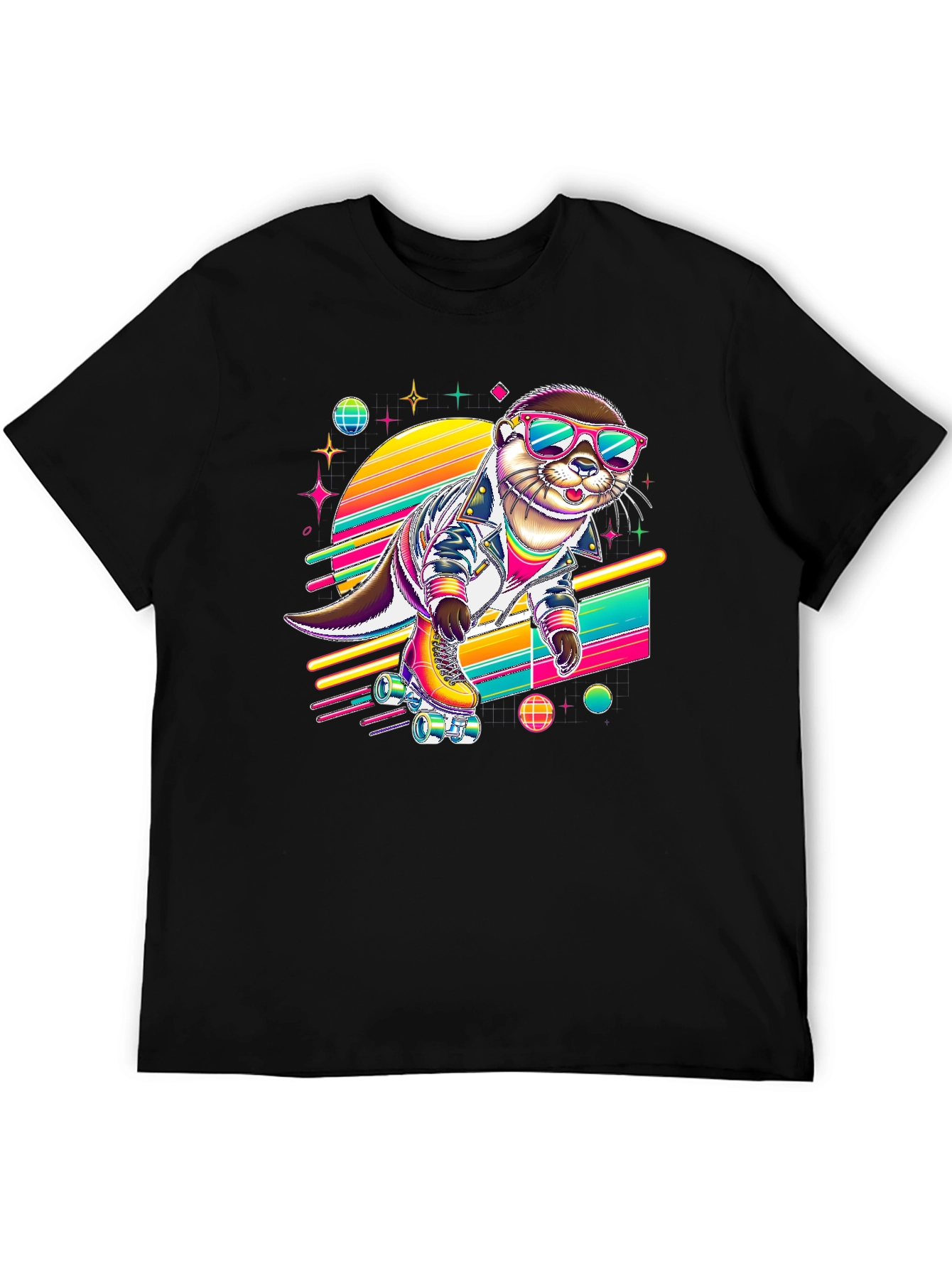 Retro Otter Roller Skate T-Shirt
