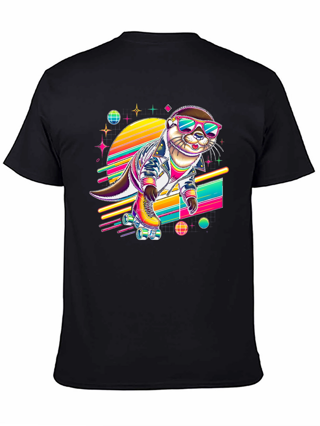 Retro Otter Roller Skate T-Shirt