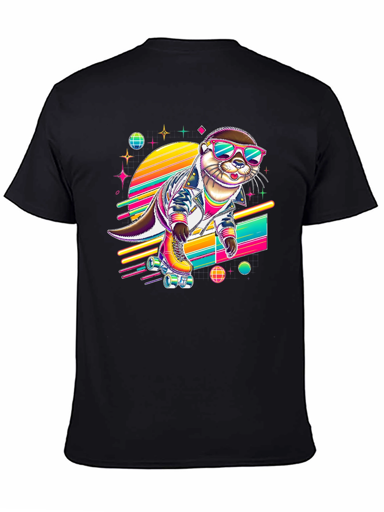 Retro Otter Roller Skate T-Shirt