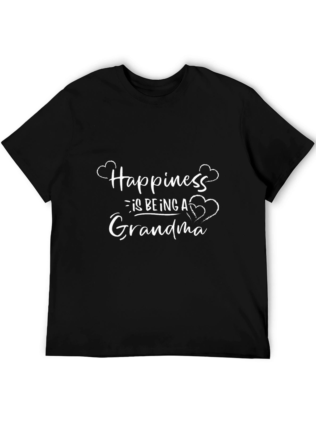 Happiness is Being a Grandma Black T-Shirt