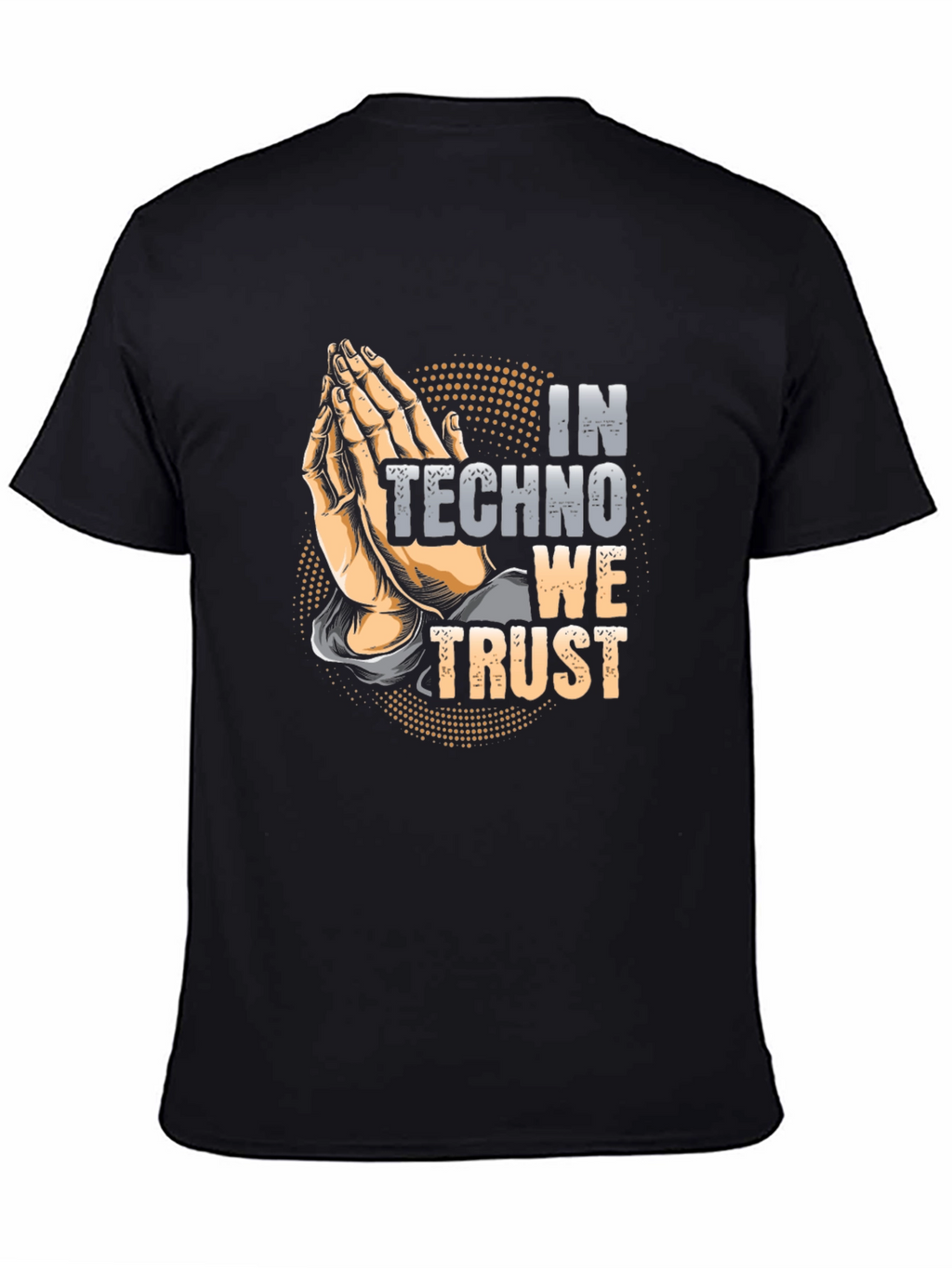 In Techno We Trust Black Graphic Tee