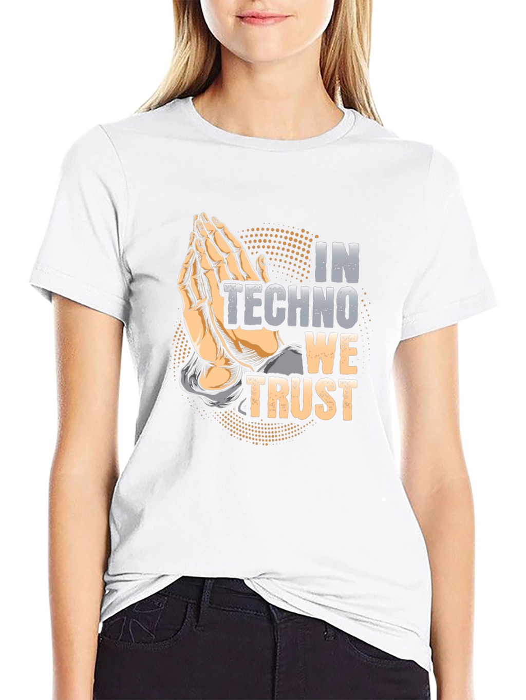In Techno We Trust Black Graphic Tee