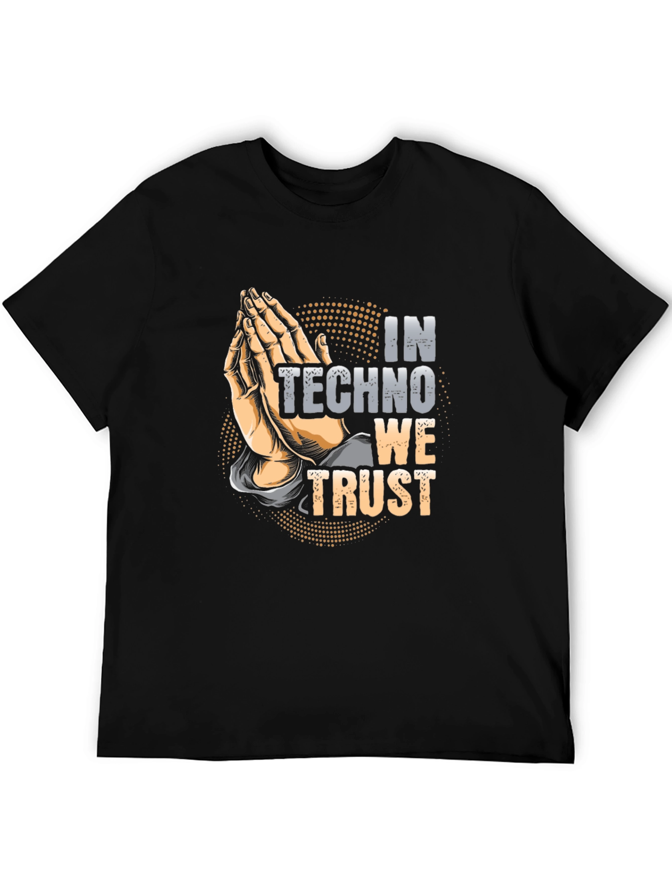 In Techno We Trust Black Graphic Tee