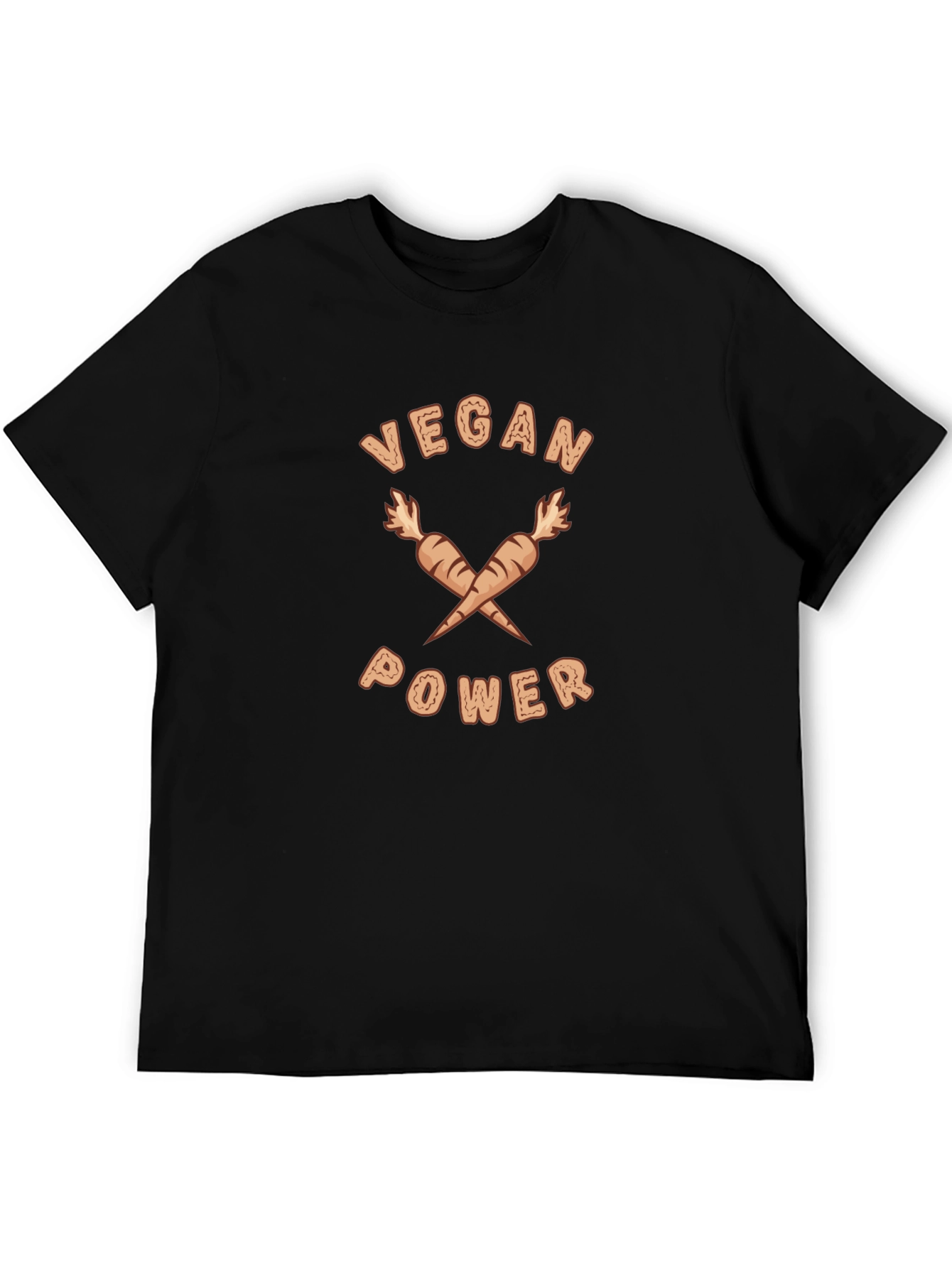 Vegan Power T-Shirt - Carrot Cross Design