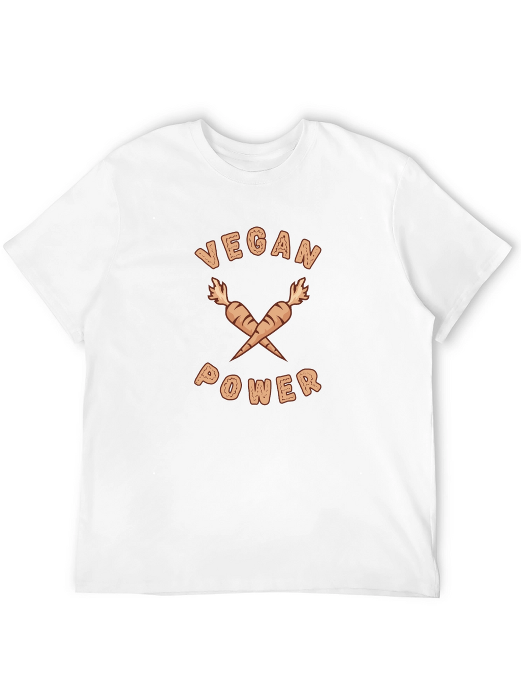 Vegan Power T-Shirt - Carrot Cross Design
