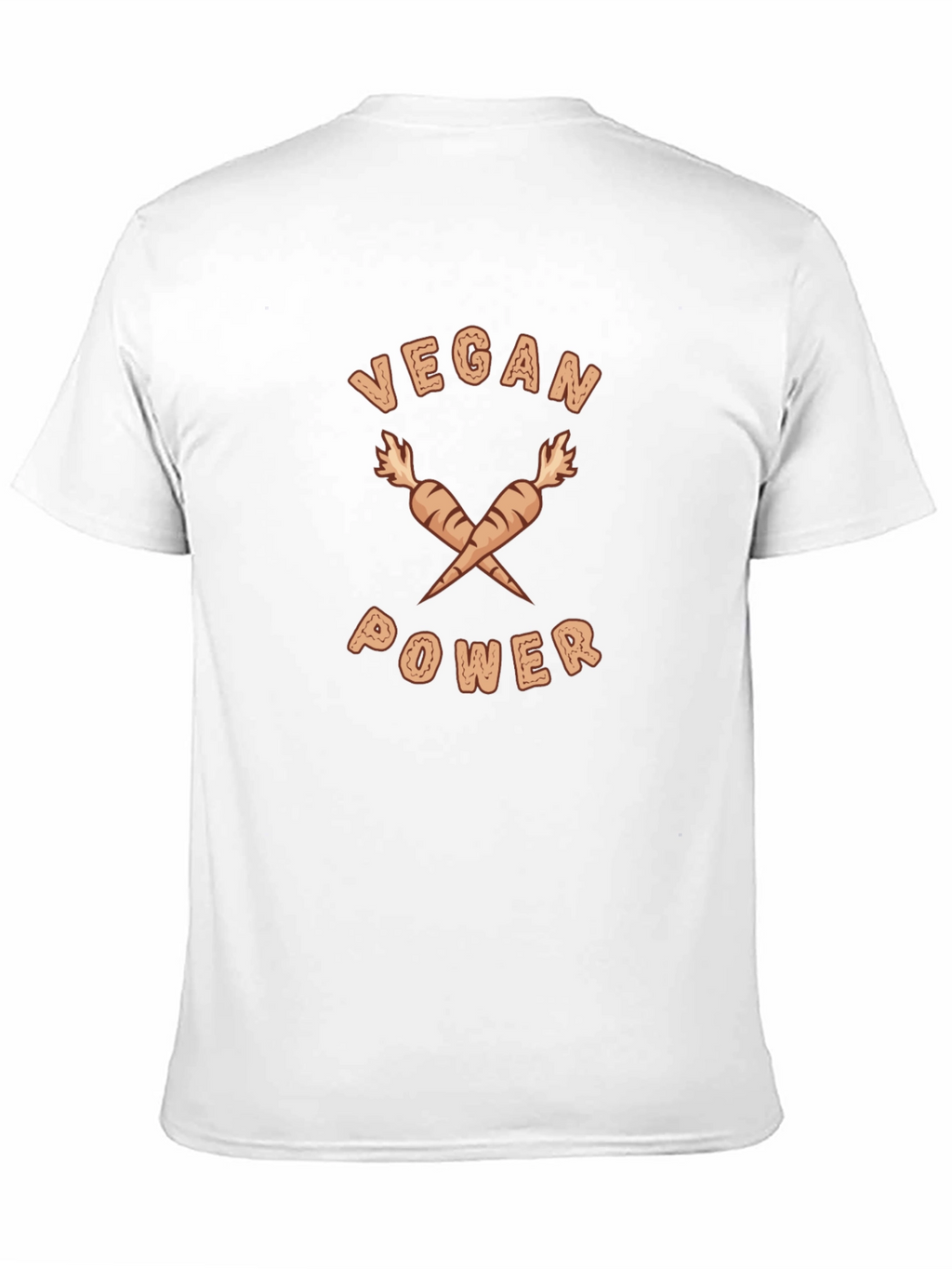 Vegan Power T-Shirt - Carrot Cross Design