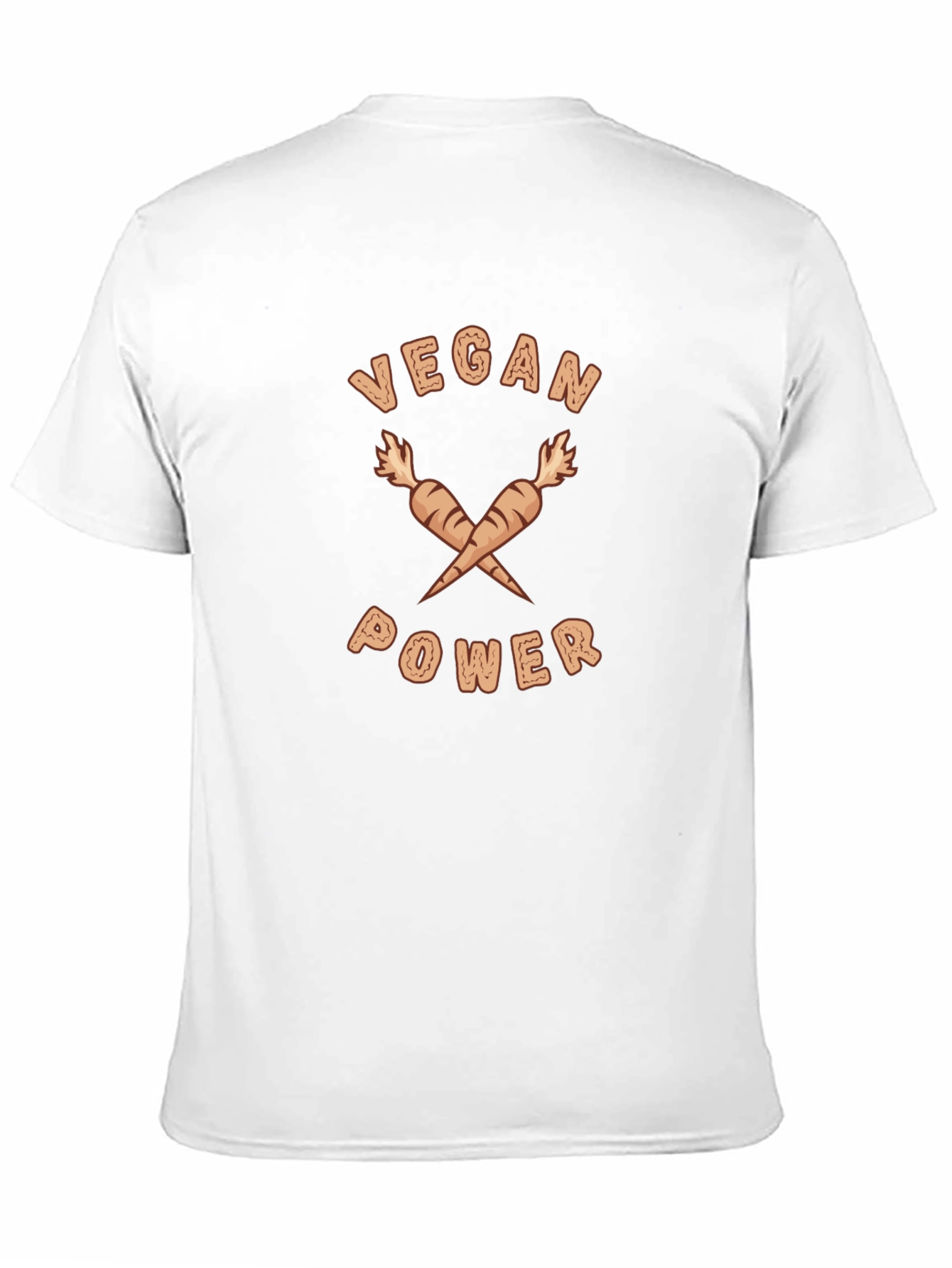 Vegan Power T-Shirt - Carrot Cross Design