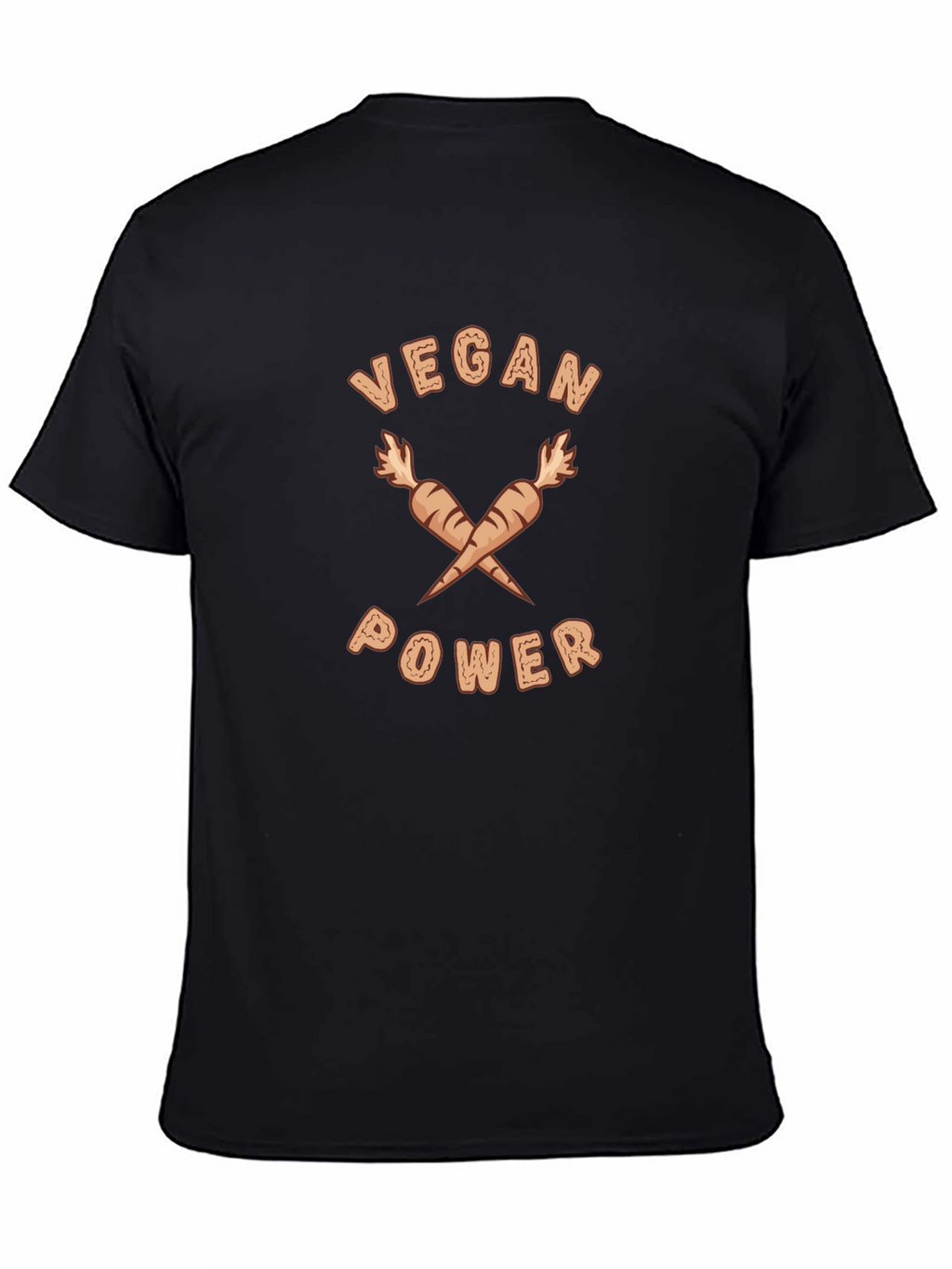 Vegan Power T-Shirt - Carrot Cross Design