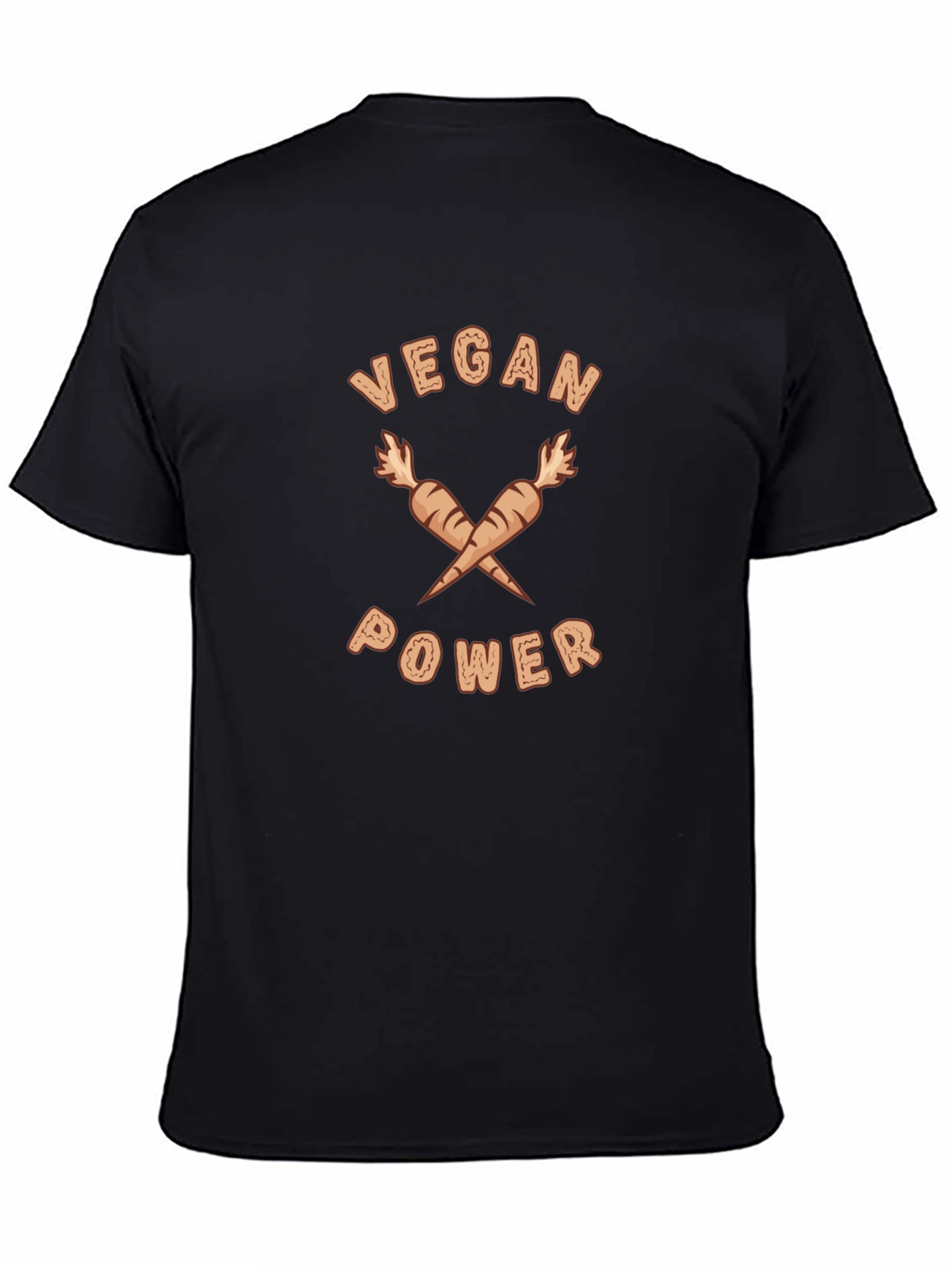 Vegan Power T-Shirt - Carrot Cross Design