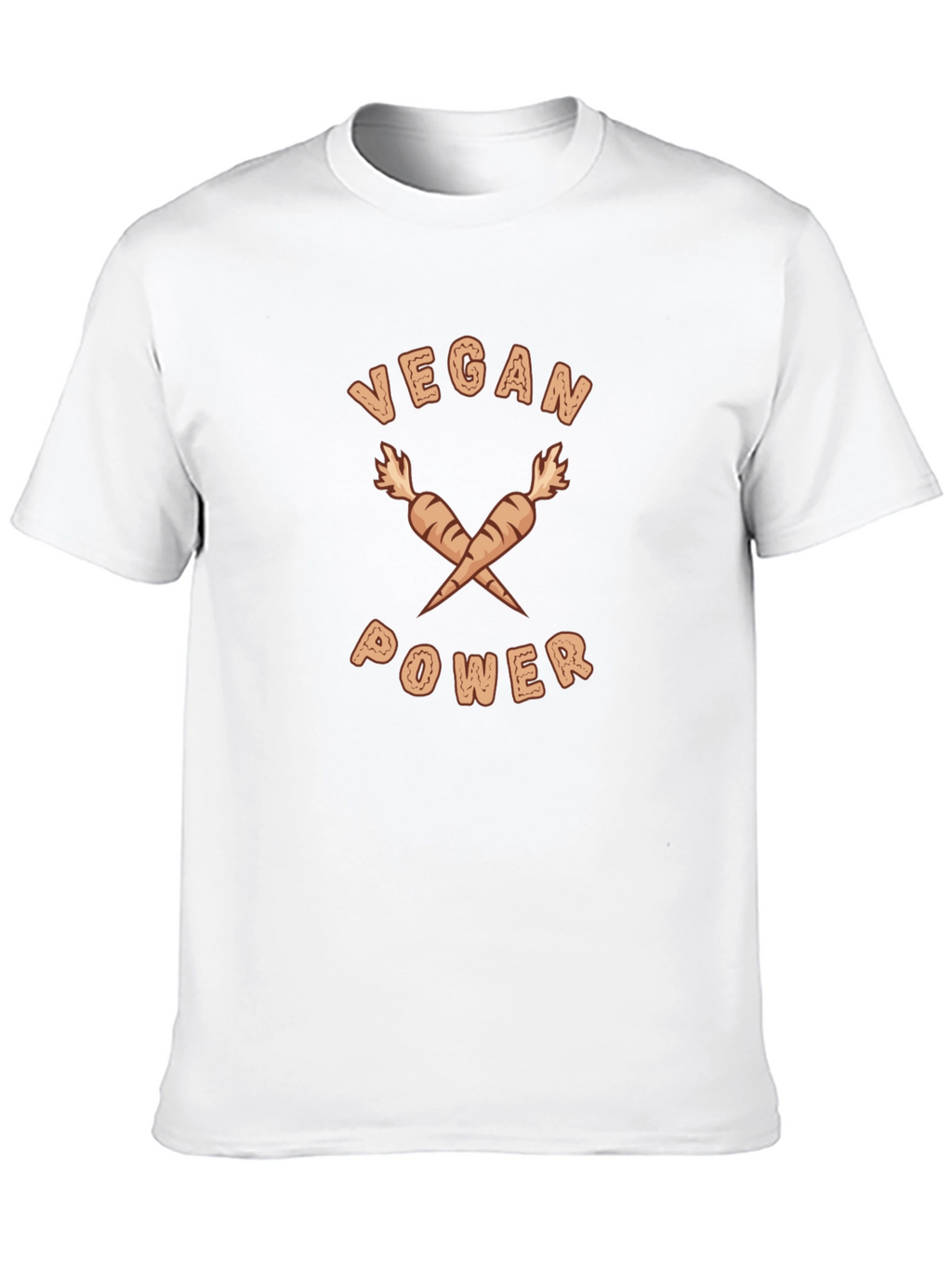 Vegan Power T-Shirt - Carrot Cross Design