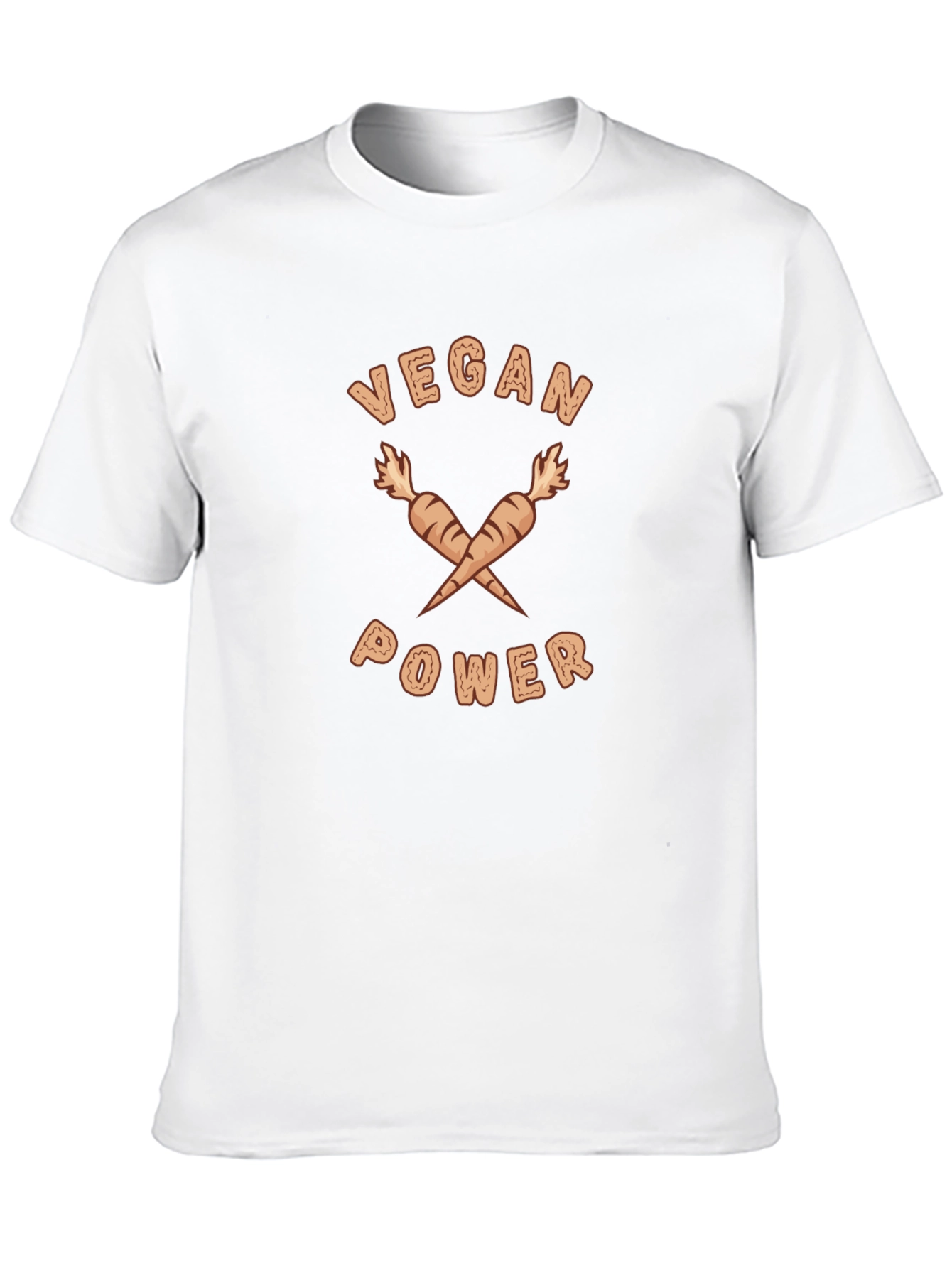 Vegan Power T-Shirt - Carrot Cross Design