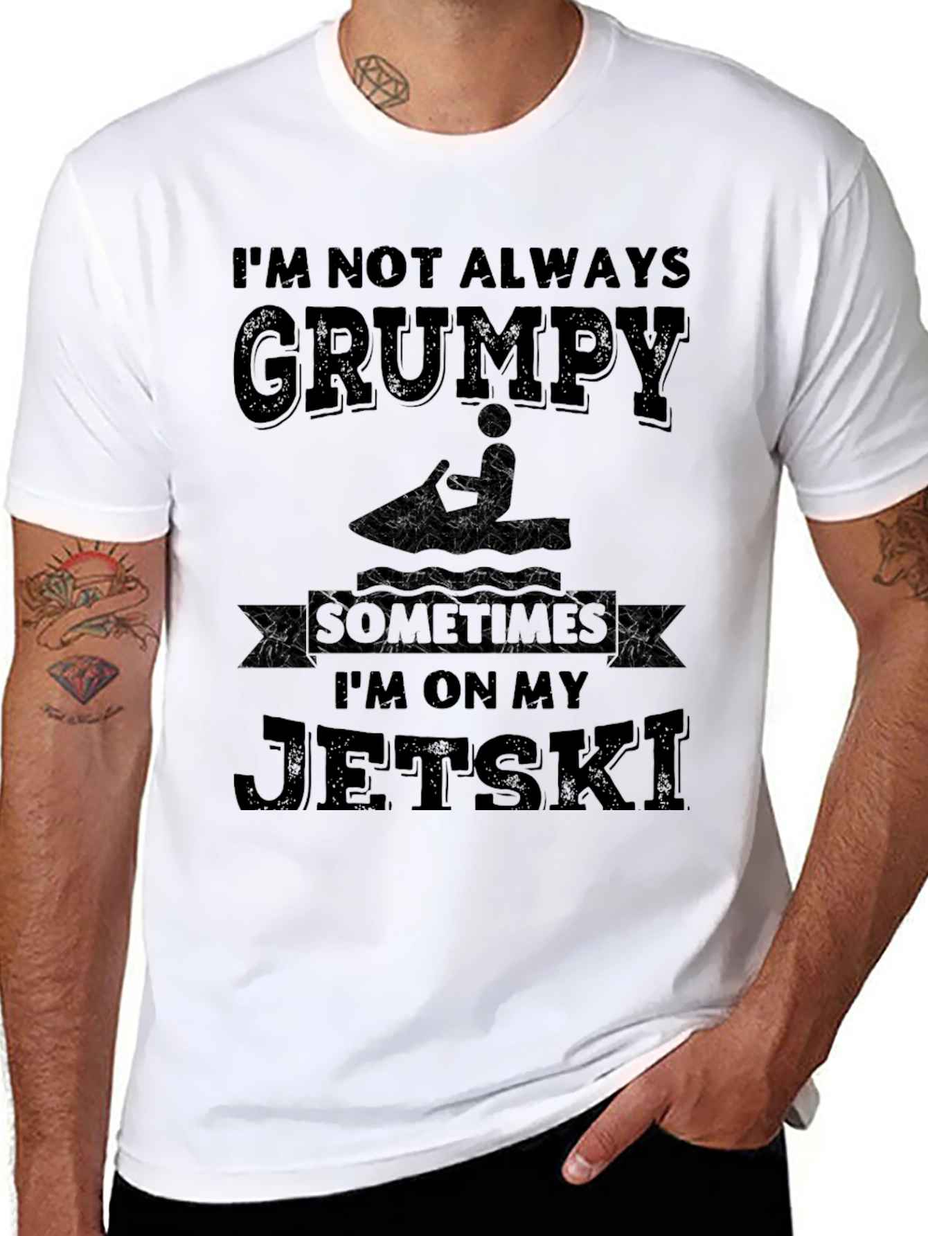 Grumpy Jet Ski Graphic T-Shirt