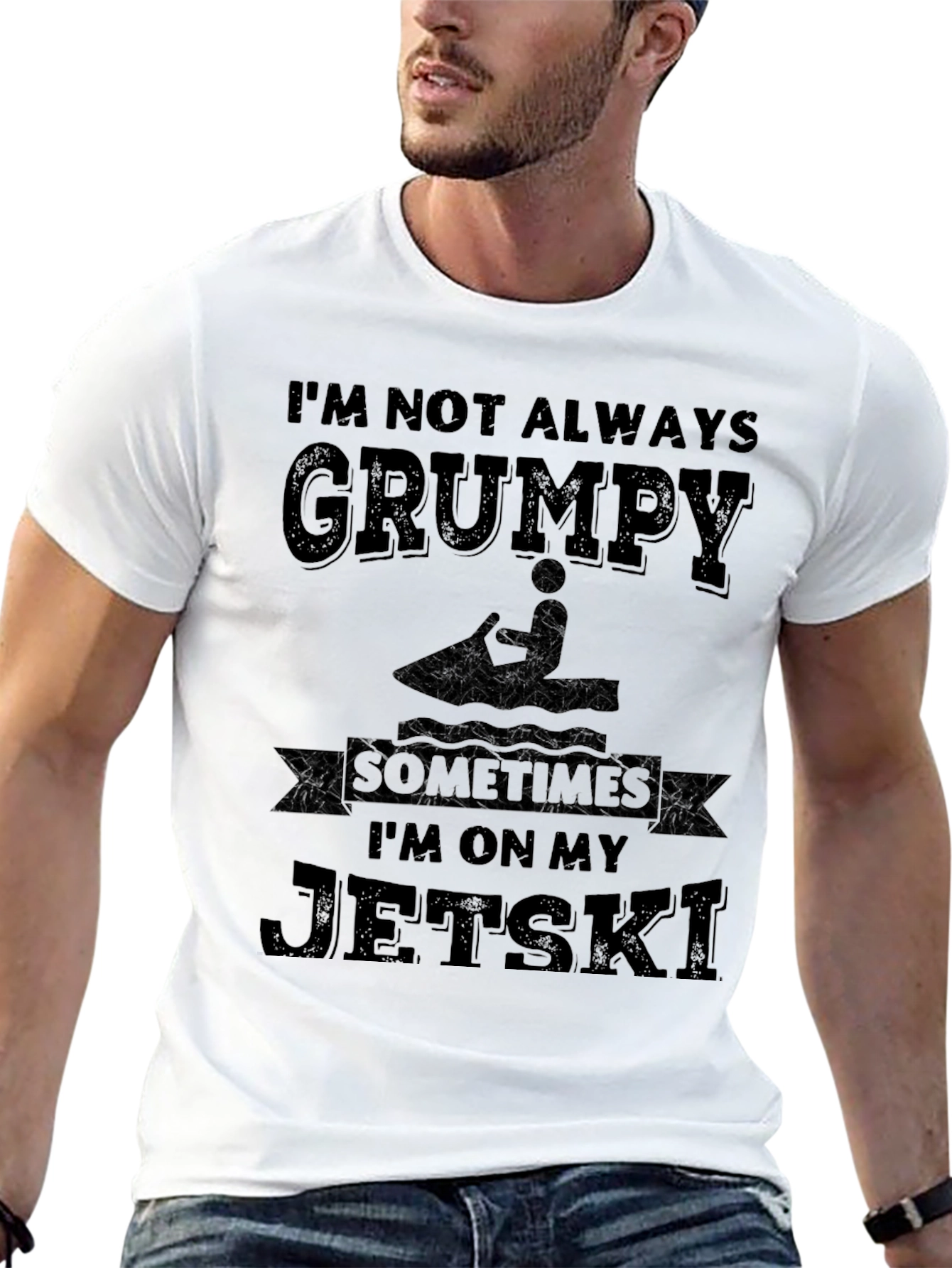 Grumpy Jet Ski Graphic T-Shirt