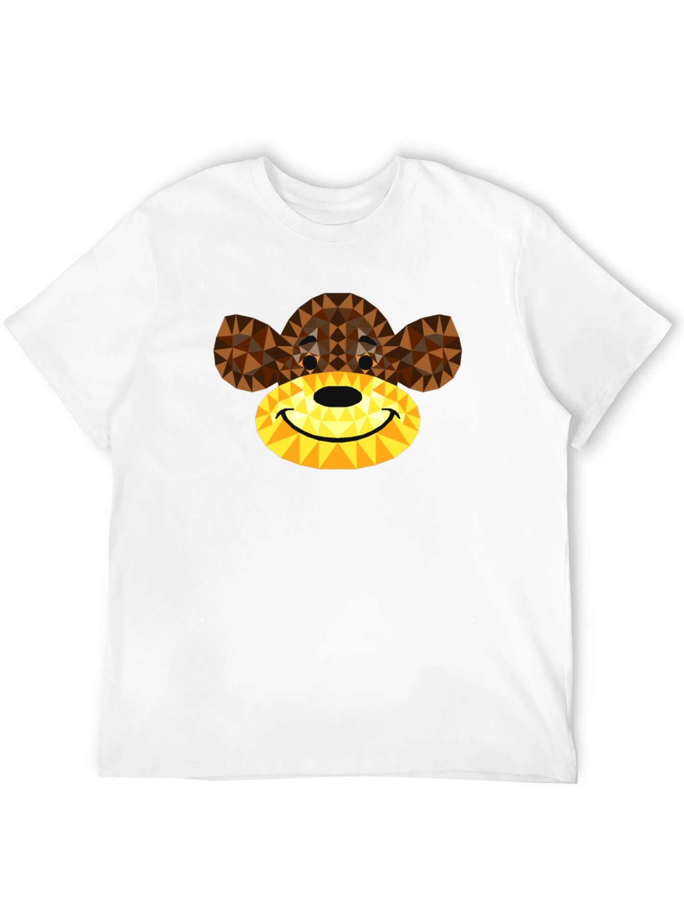 Geometric Monkey Graphic Tee - Modern Style