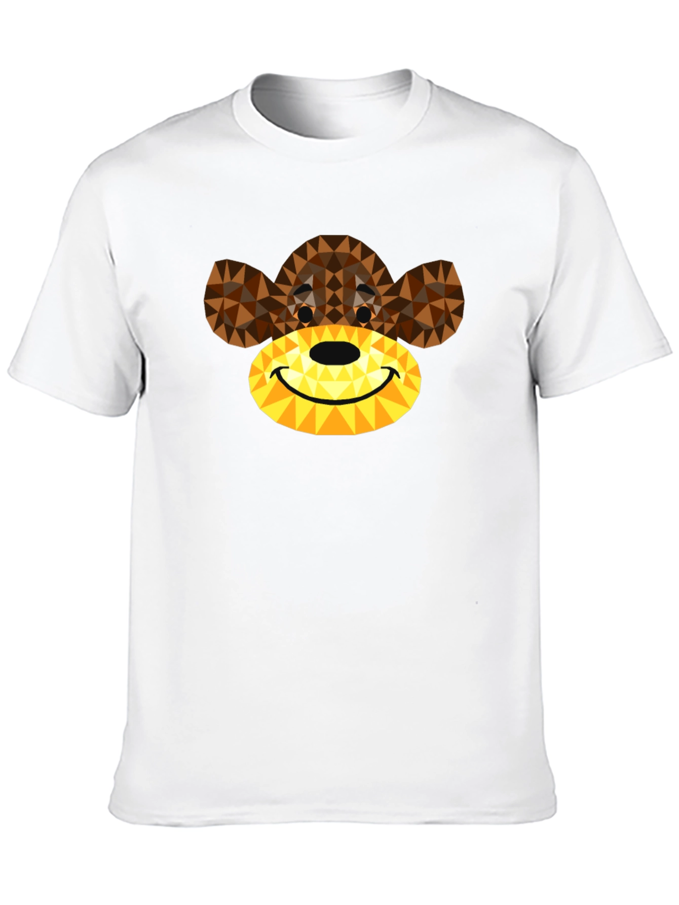 Geometric Monkey Graphic Tee - Modern Style