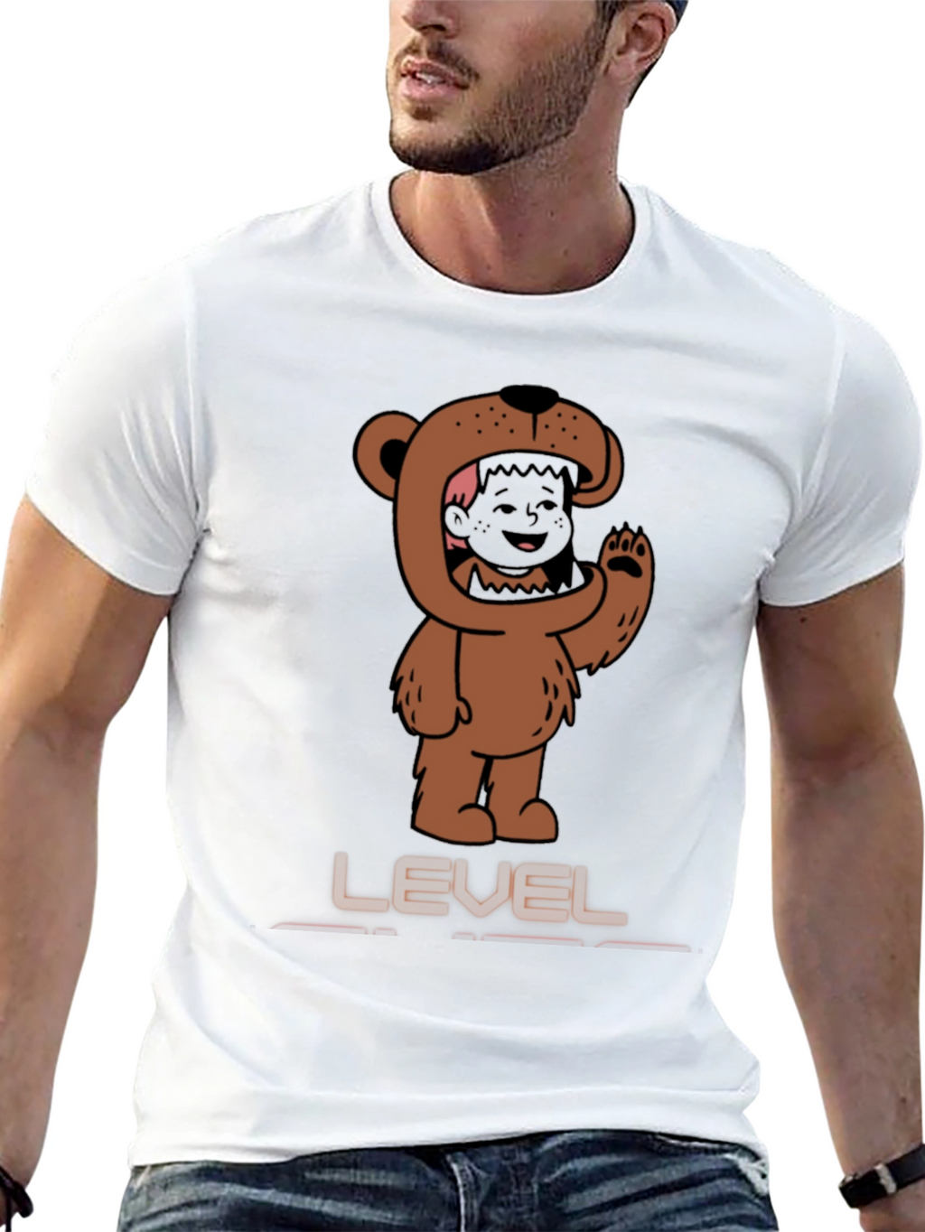 Cartoon Bear Character T-Shirt