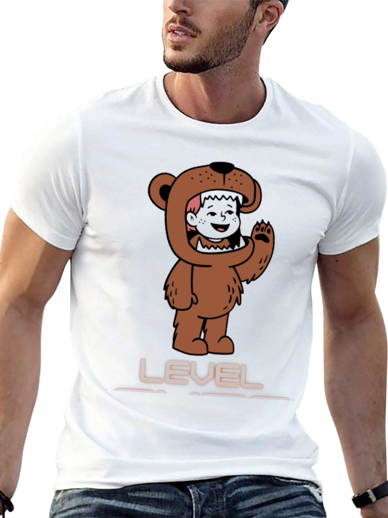 Cartoon Bear Character T-Shirt