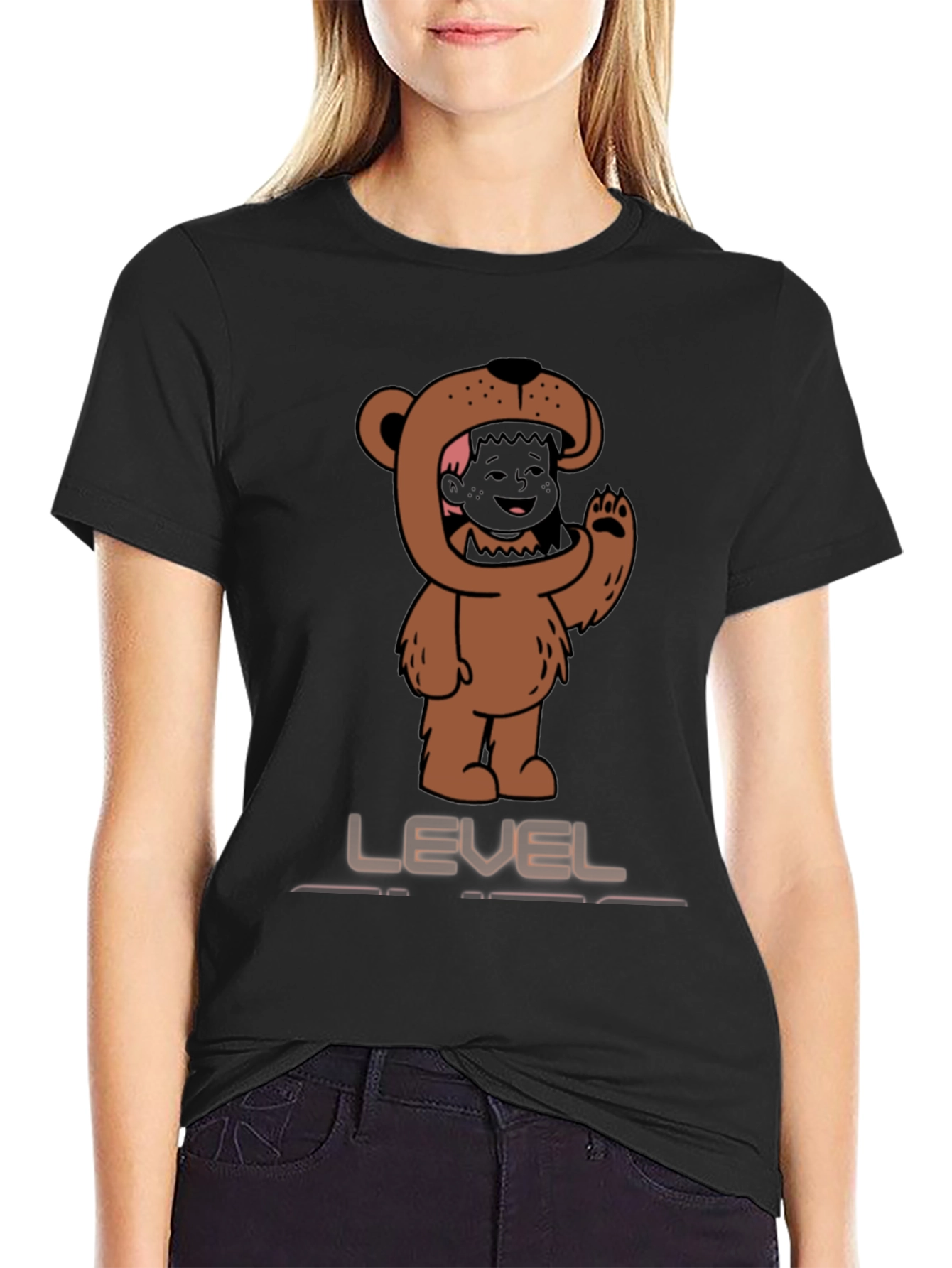 Cartoon Bear Character T-Shirt