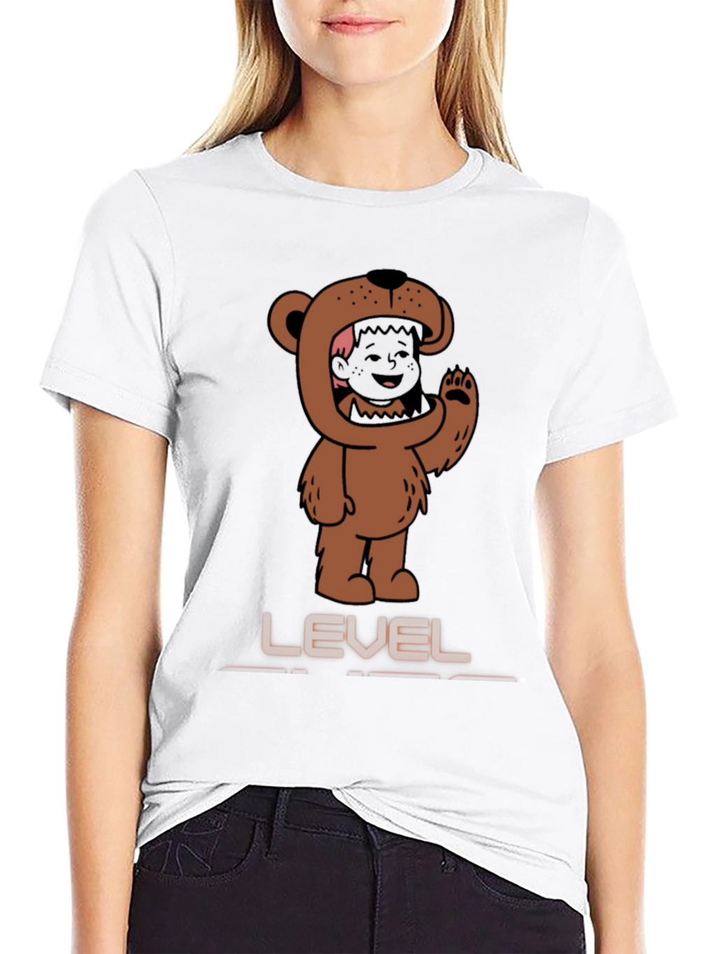 Cartoon Bear Character T-Shirt