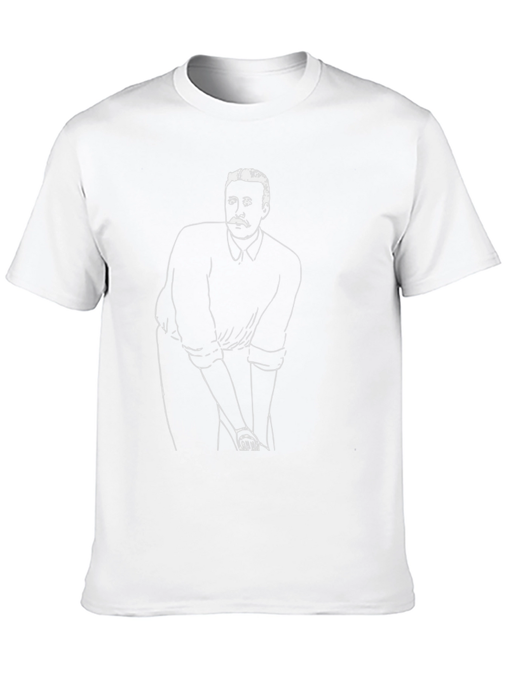 Mens Black T-Shirt with Golfer Graphic