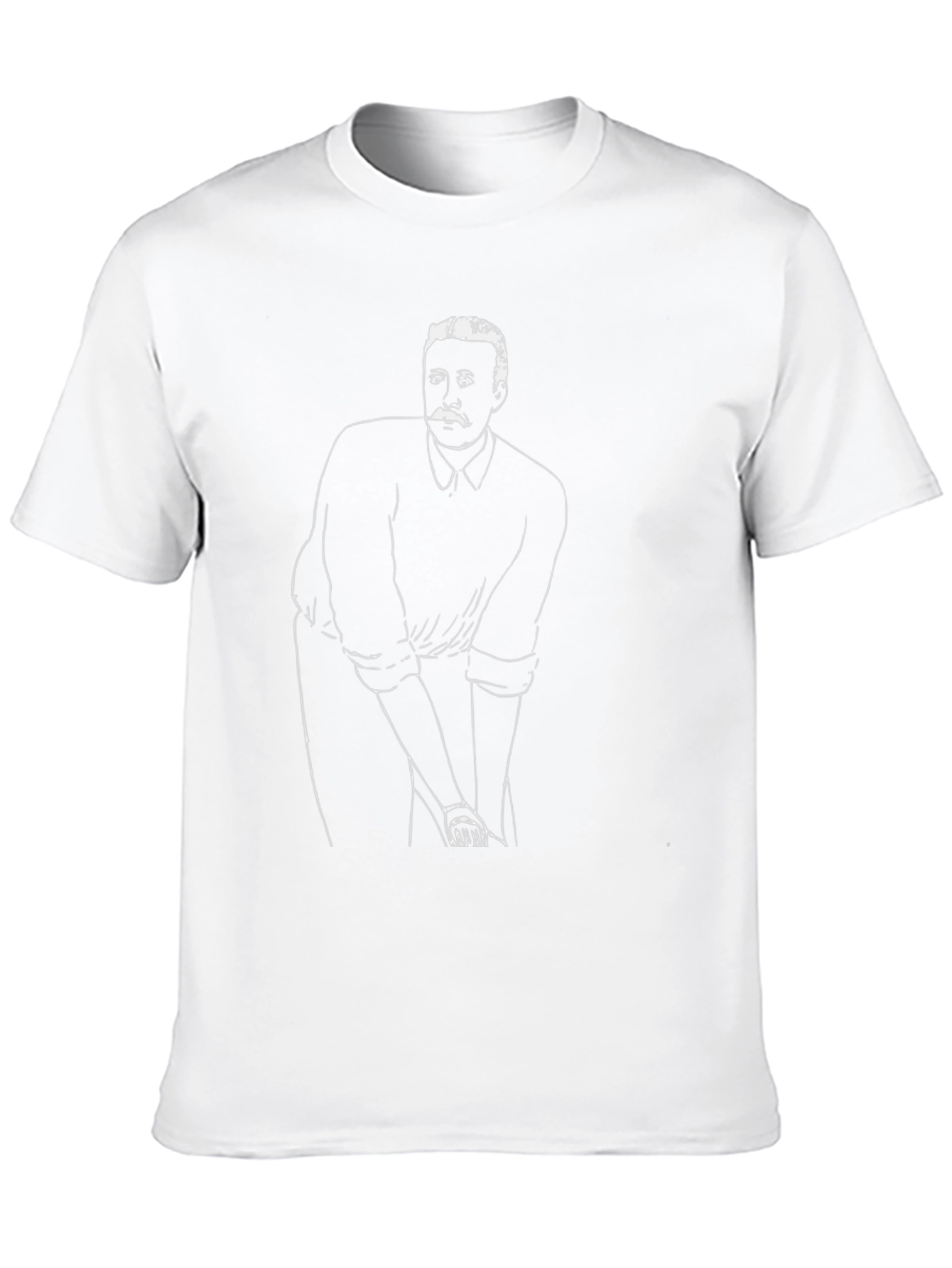 Mens Black T-Shirt with Golfer Graphic