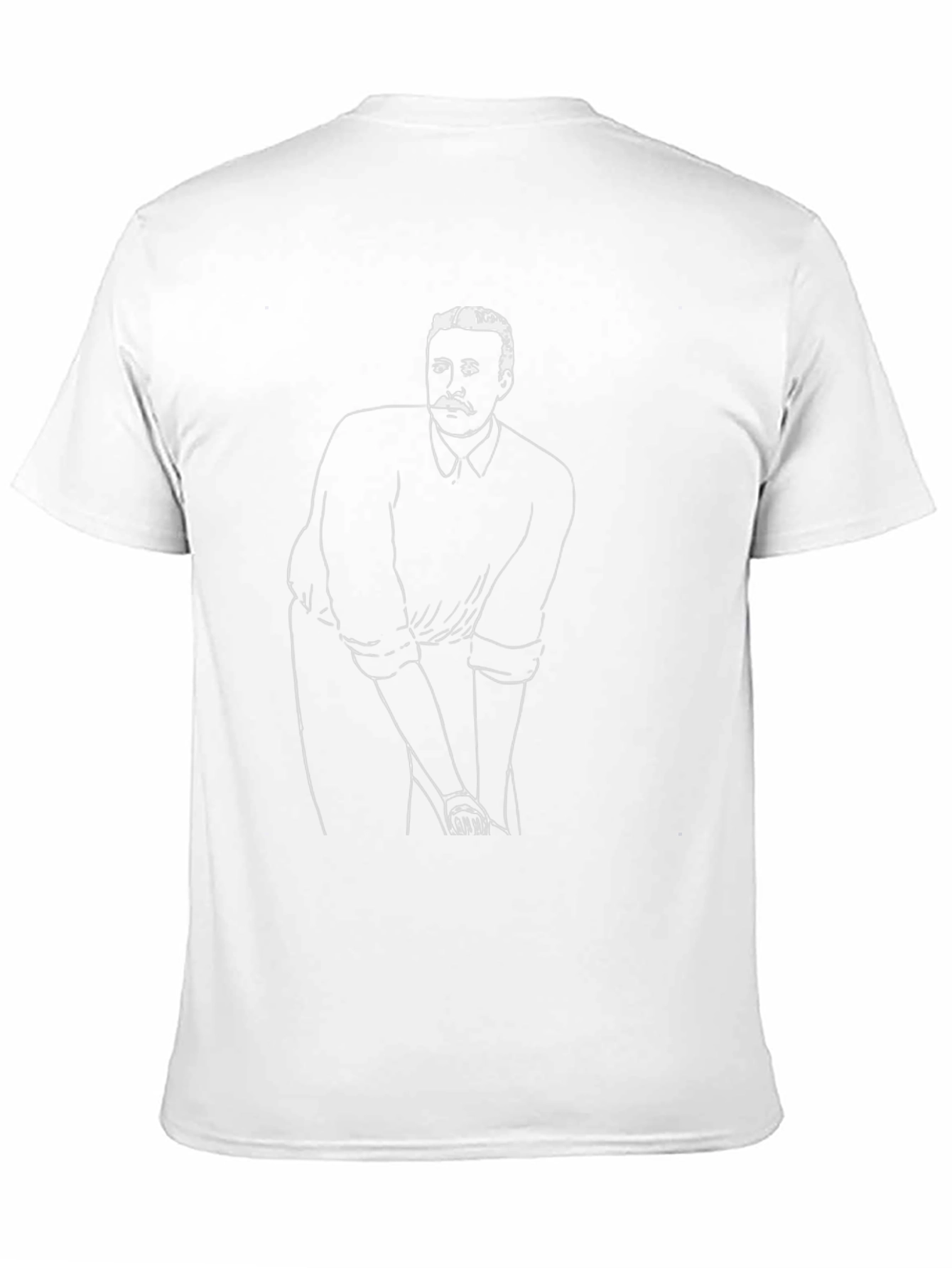 Mens Black T-Shirt with Golfer Graphic