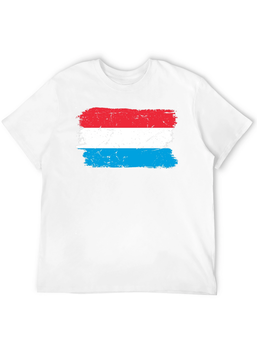 Luxembourg Flag T-Shirt - Distressed Design