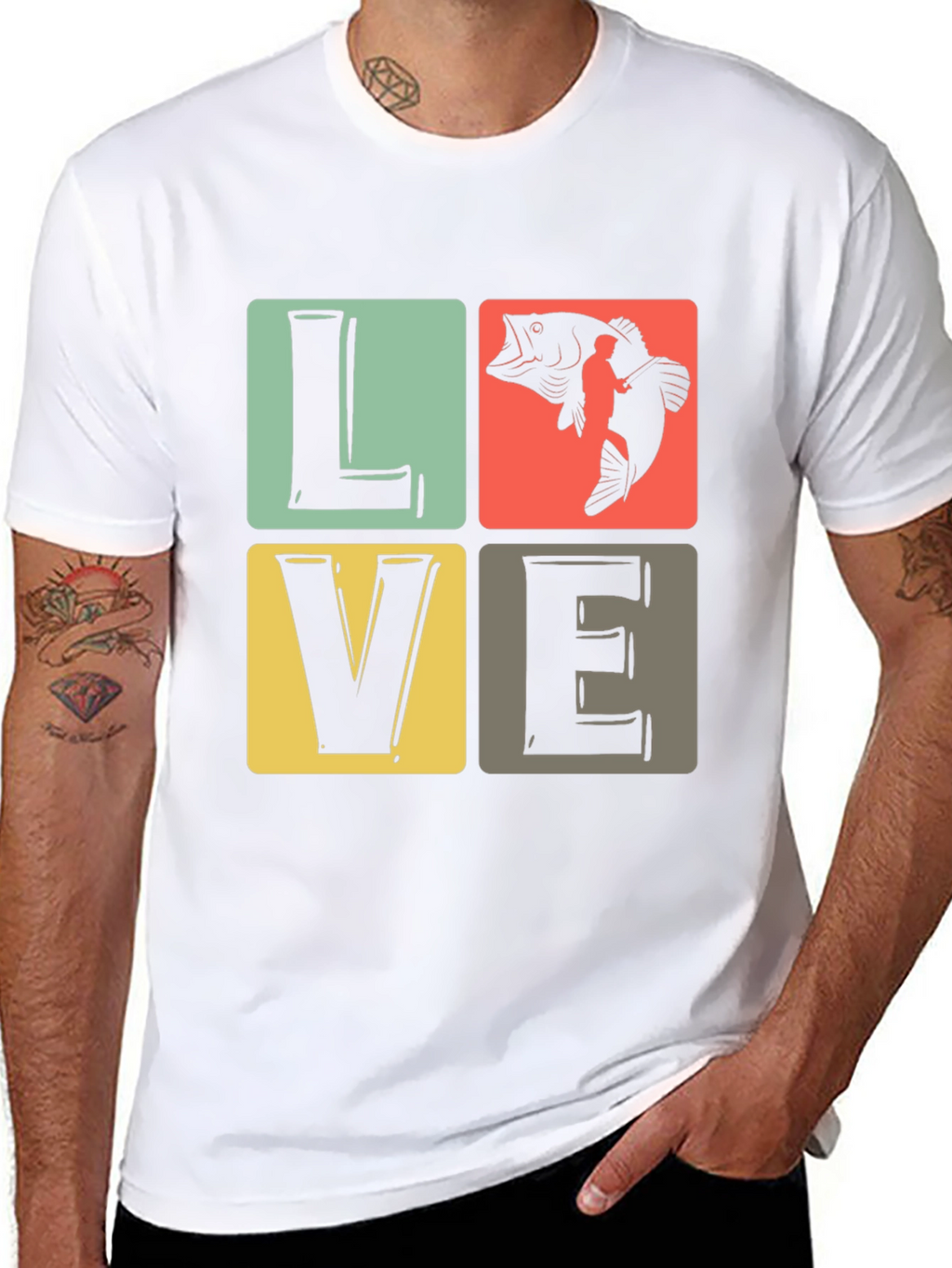 LOVE Fishing T-Shirt - Angler Gift