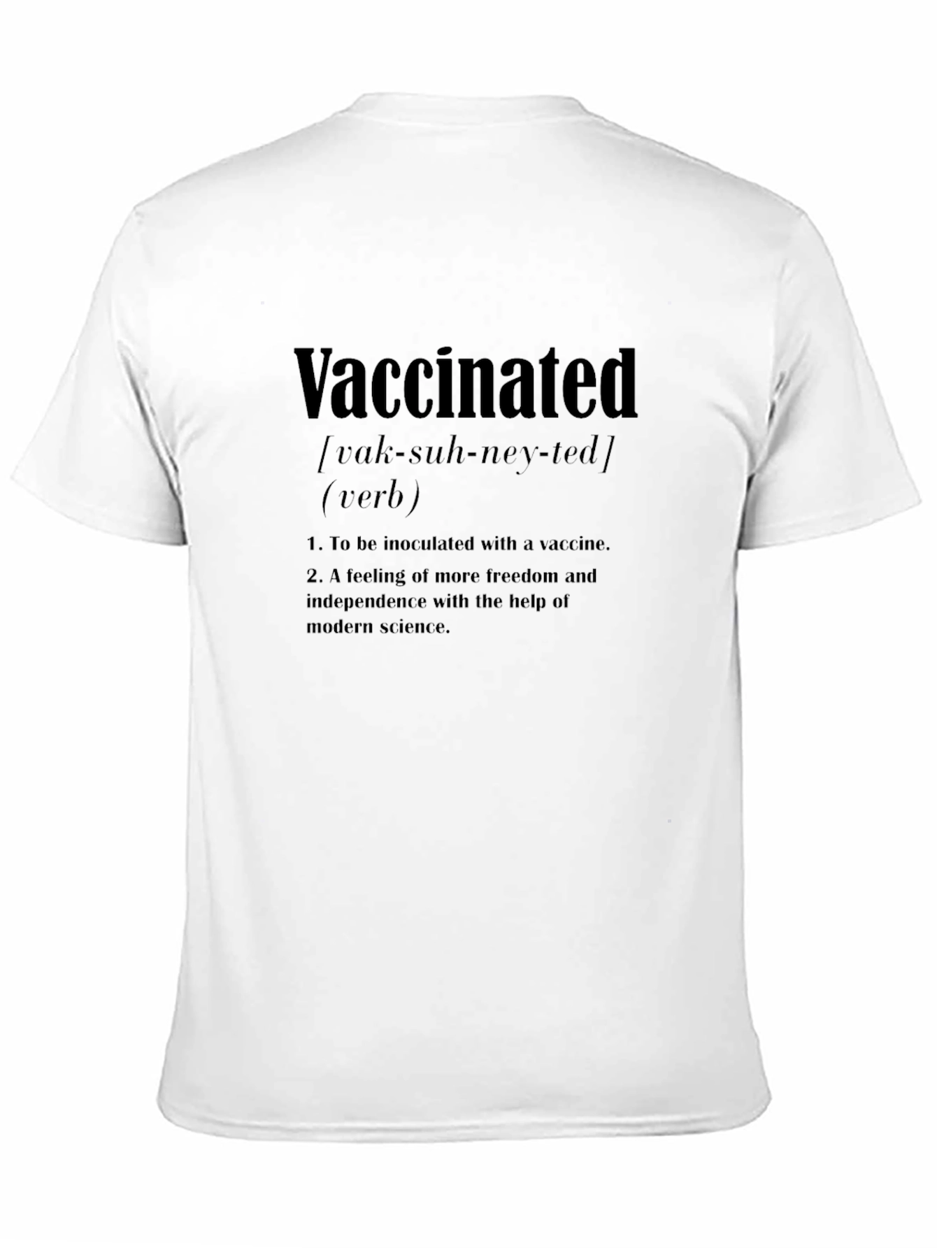 Vaccinated Definition Black T-Shirt