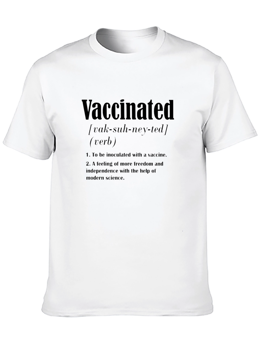 Vaccinated Definition Black T-Shirt