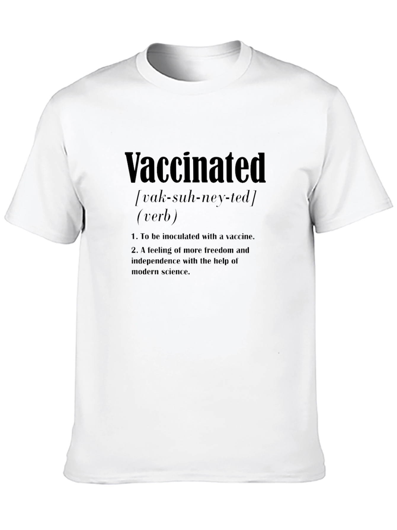Vaccinated Definition Black T-Shirt