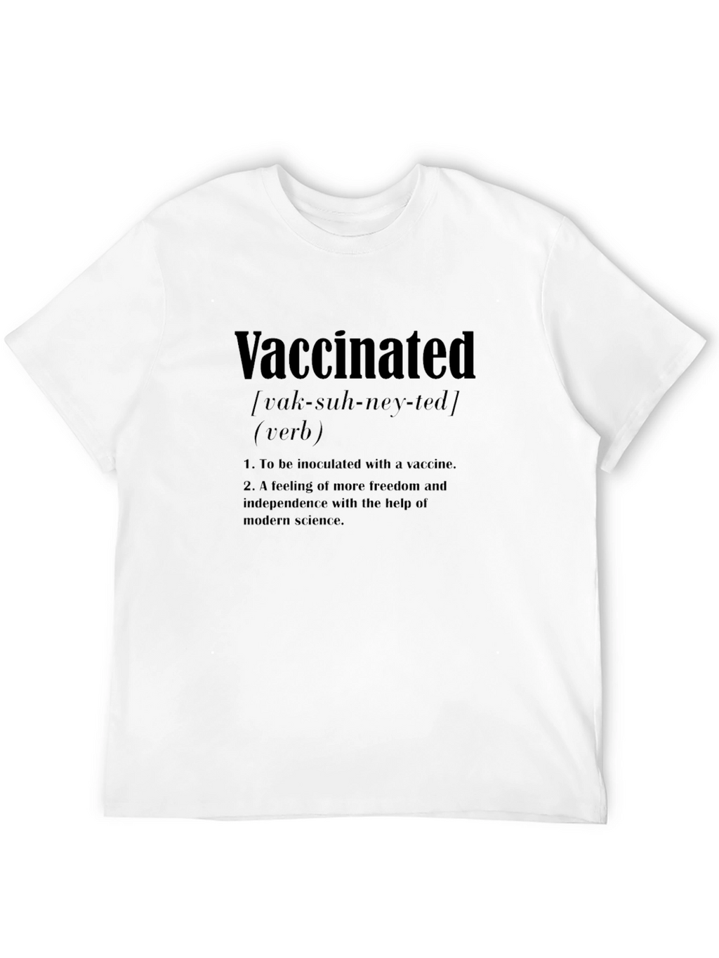 Vaccinated Definition Black T-Shirt