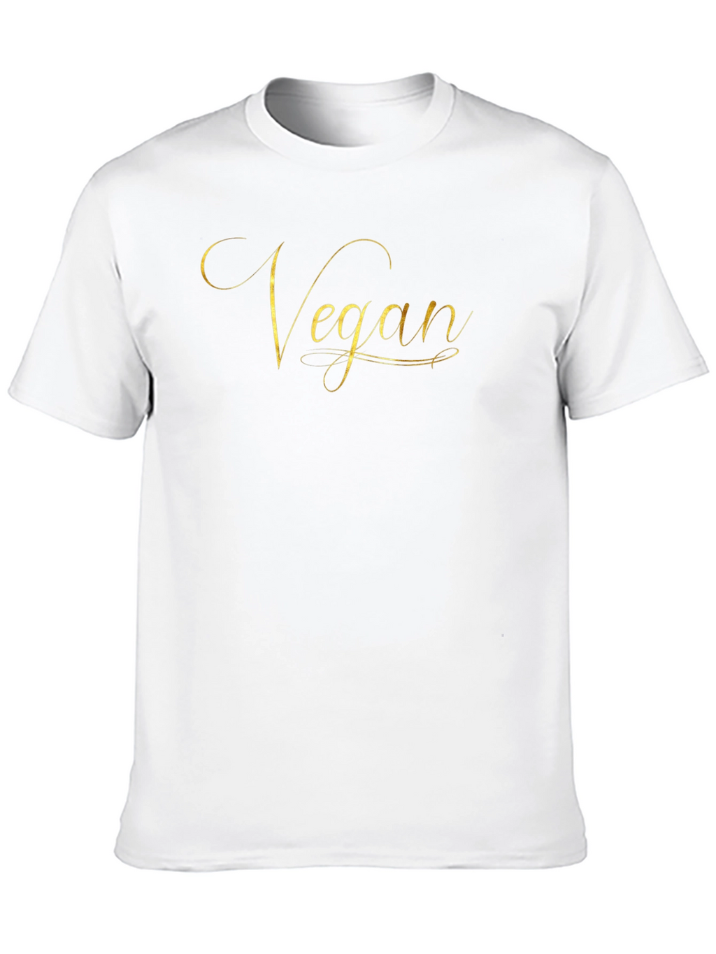 Vegan Gold Script Black T-Shirt