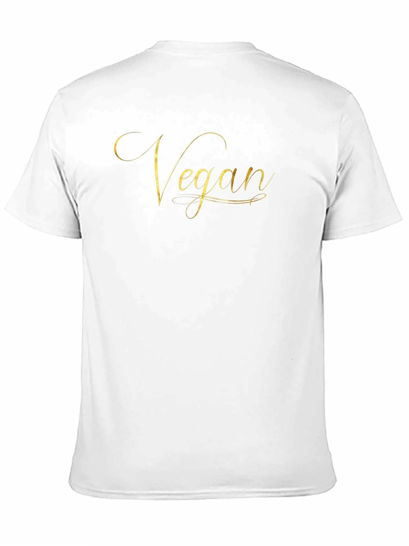 Vegan Gold Script Black T-Shirt