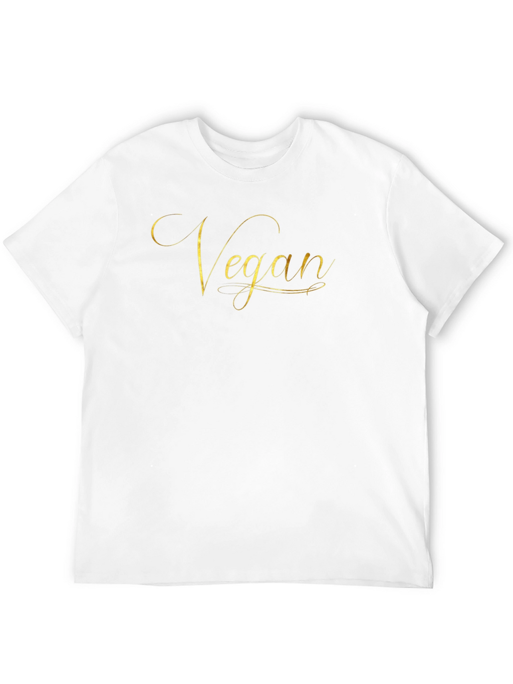 Vegan Gold Script Black T-Shirt