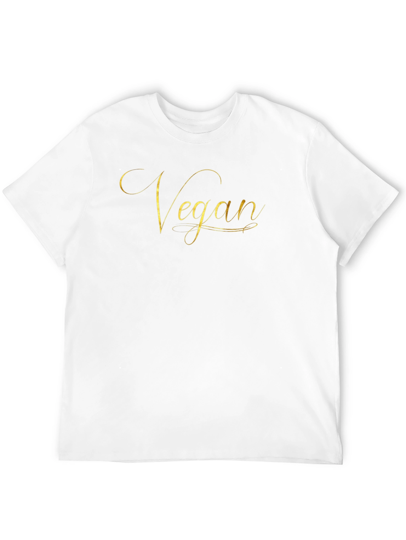 Vegan Gold Script Black T-Shirt