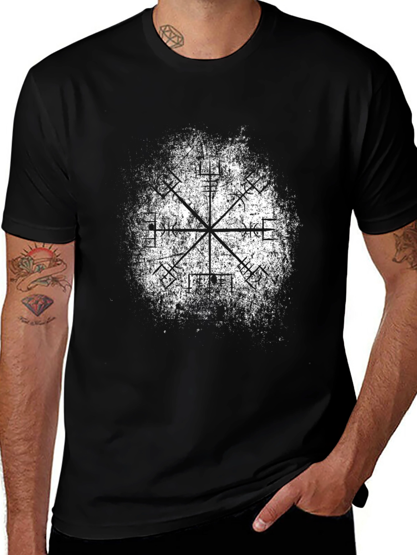 Vegvisir Viking Compass T-Shirt - Black