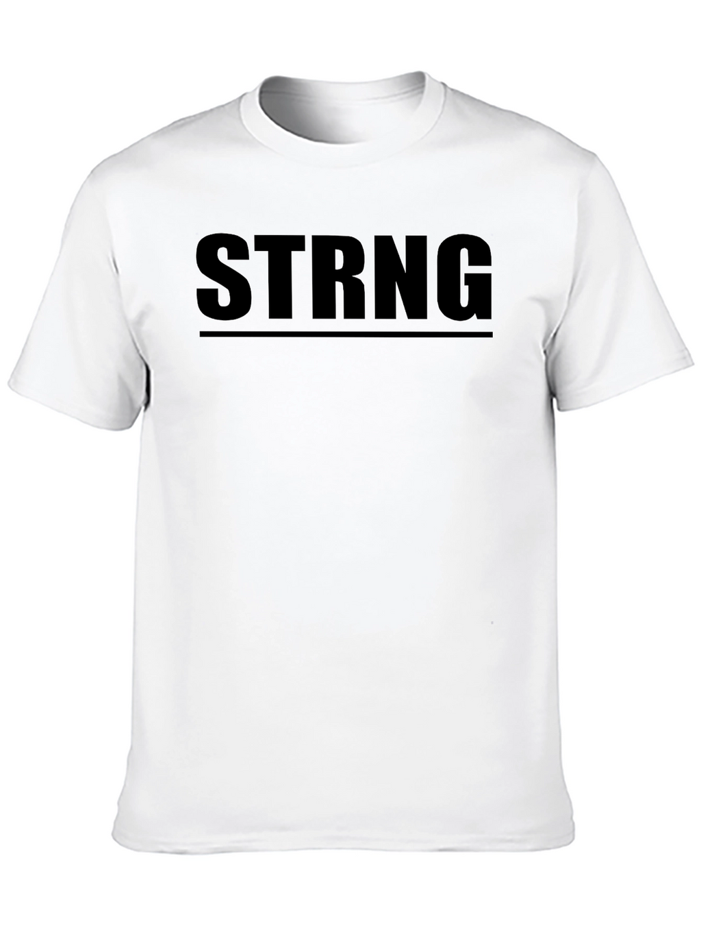 STRNG Graphic Tee - Black Cotton Crew Neck