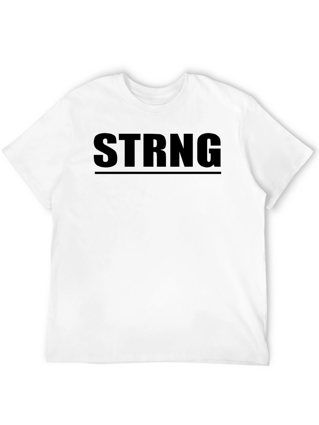 STRNG Graphic Tee - Black Cotton Crew Neck