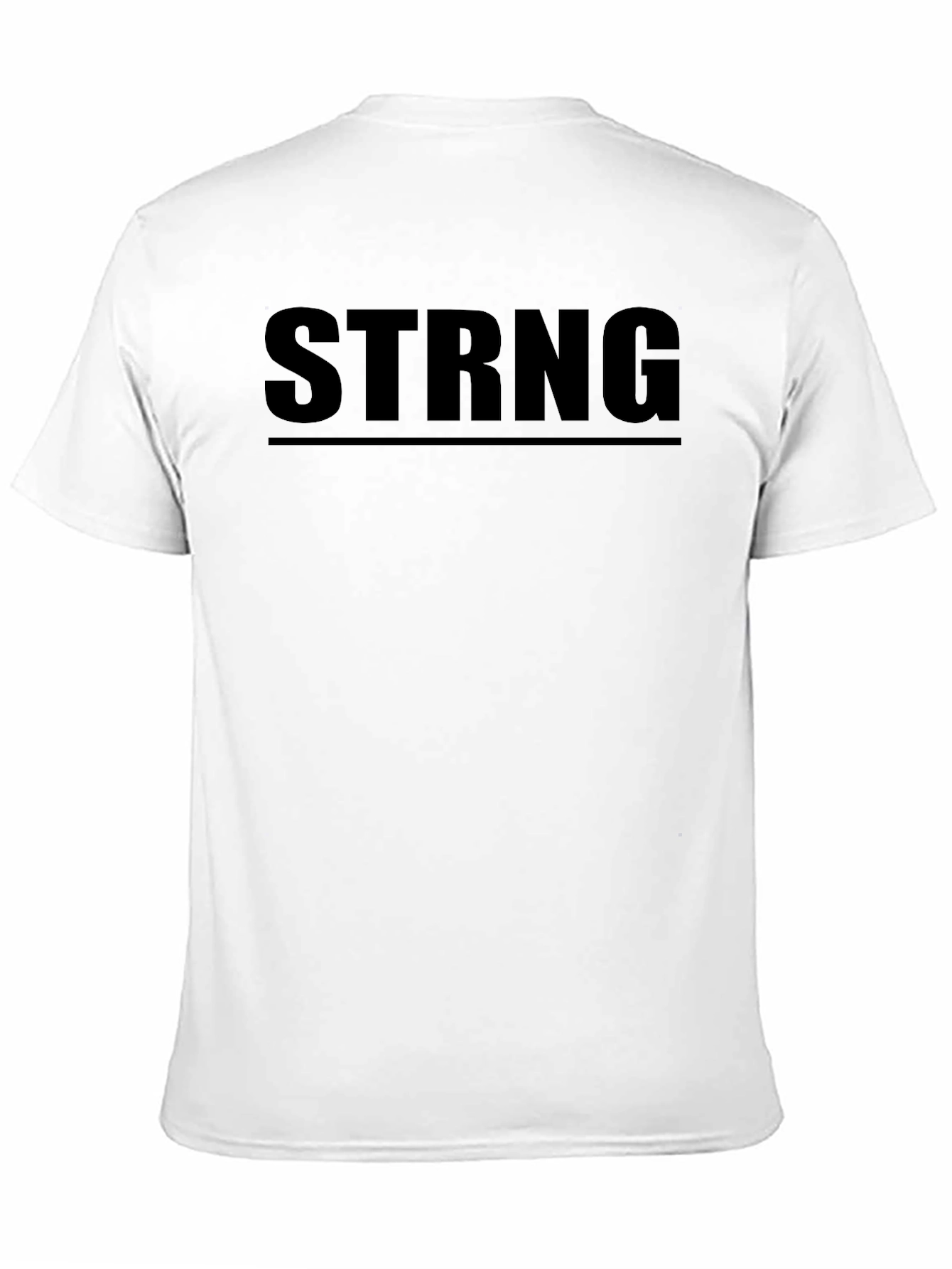 STRNG Graphic Tee - Black Cotton Crew Neck