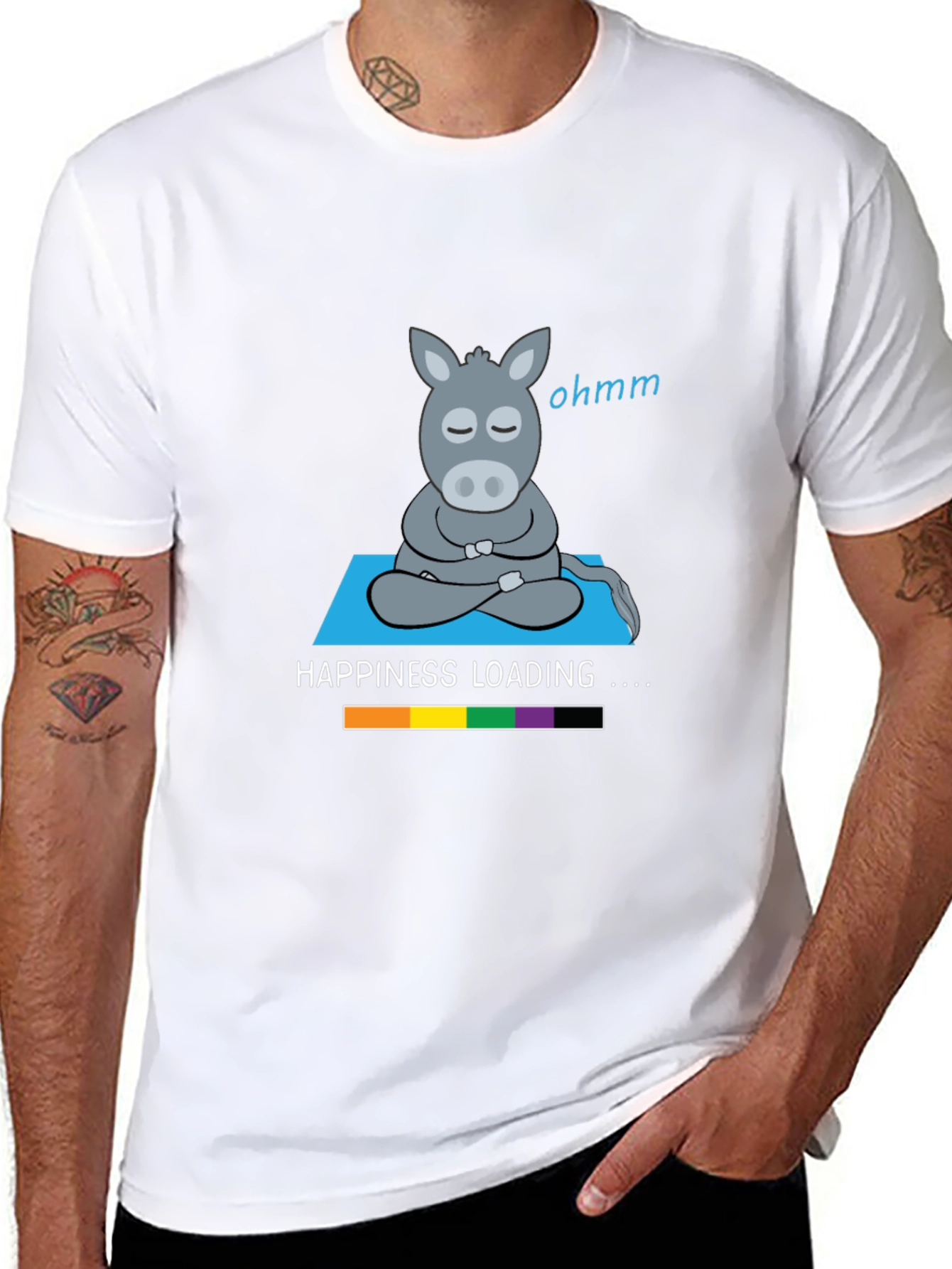Yoga Donkey T-Shirt - Ohmm Happiness Loading
