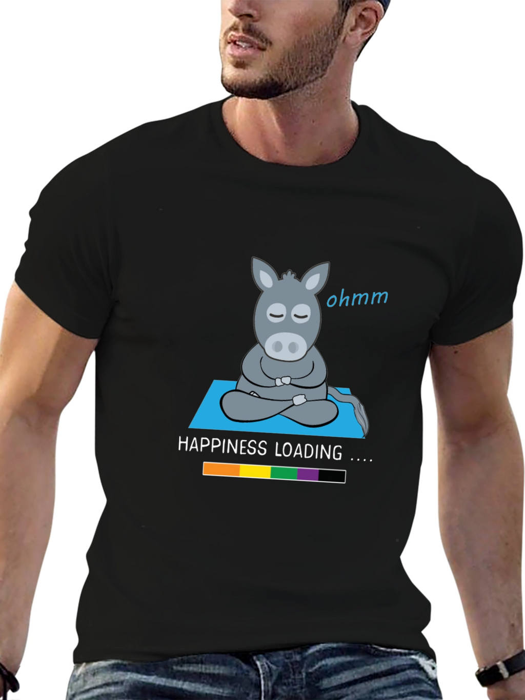 Yoga Donkey T-Shirt - Ohmm Happiness Loading