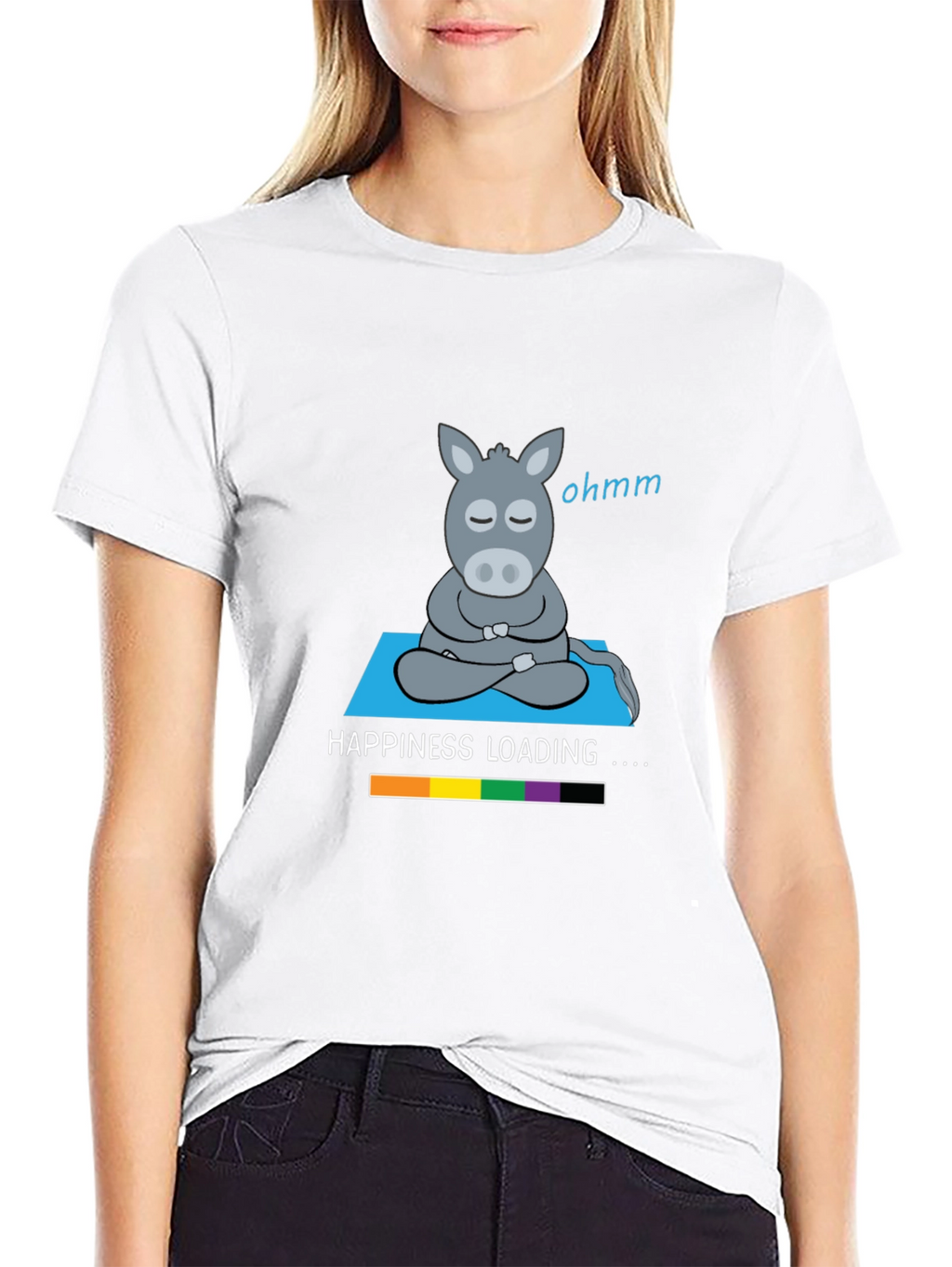 Yoga Donkey T-Shirt - Ohmm Happiness Loading