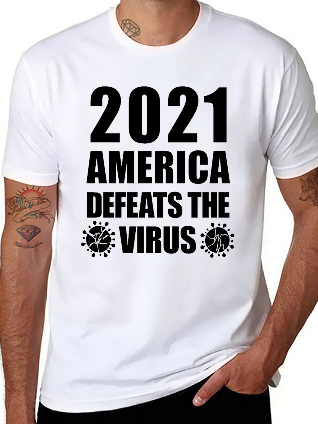 America Defeats the Virus T-Shirt