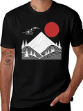 Japanese Mountain Graphic Tee - Black