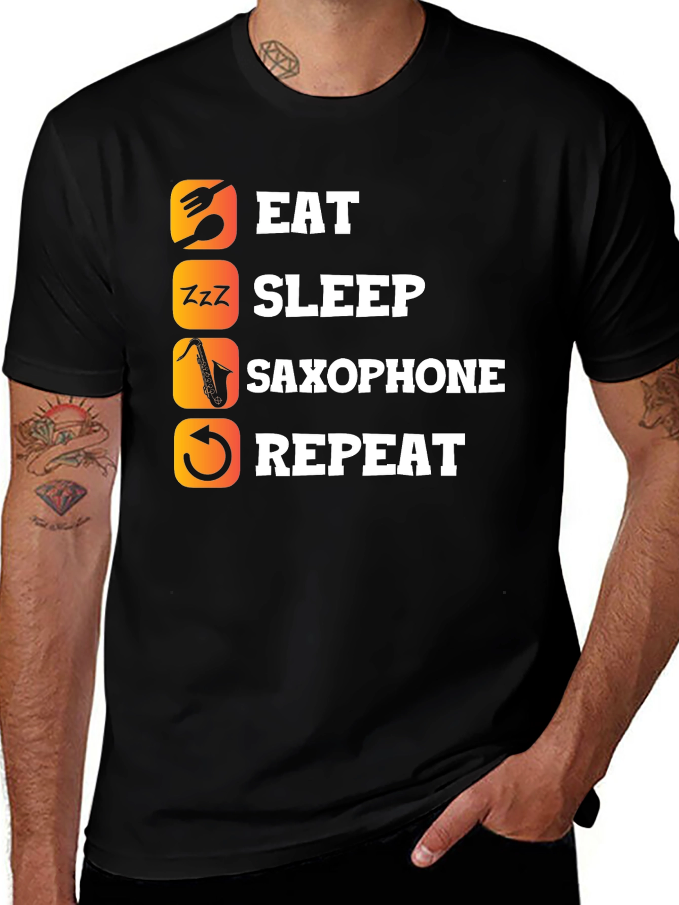 Eat Sleep Saxophone Repeat T-Shirt