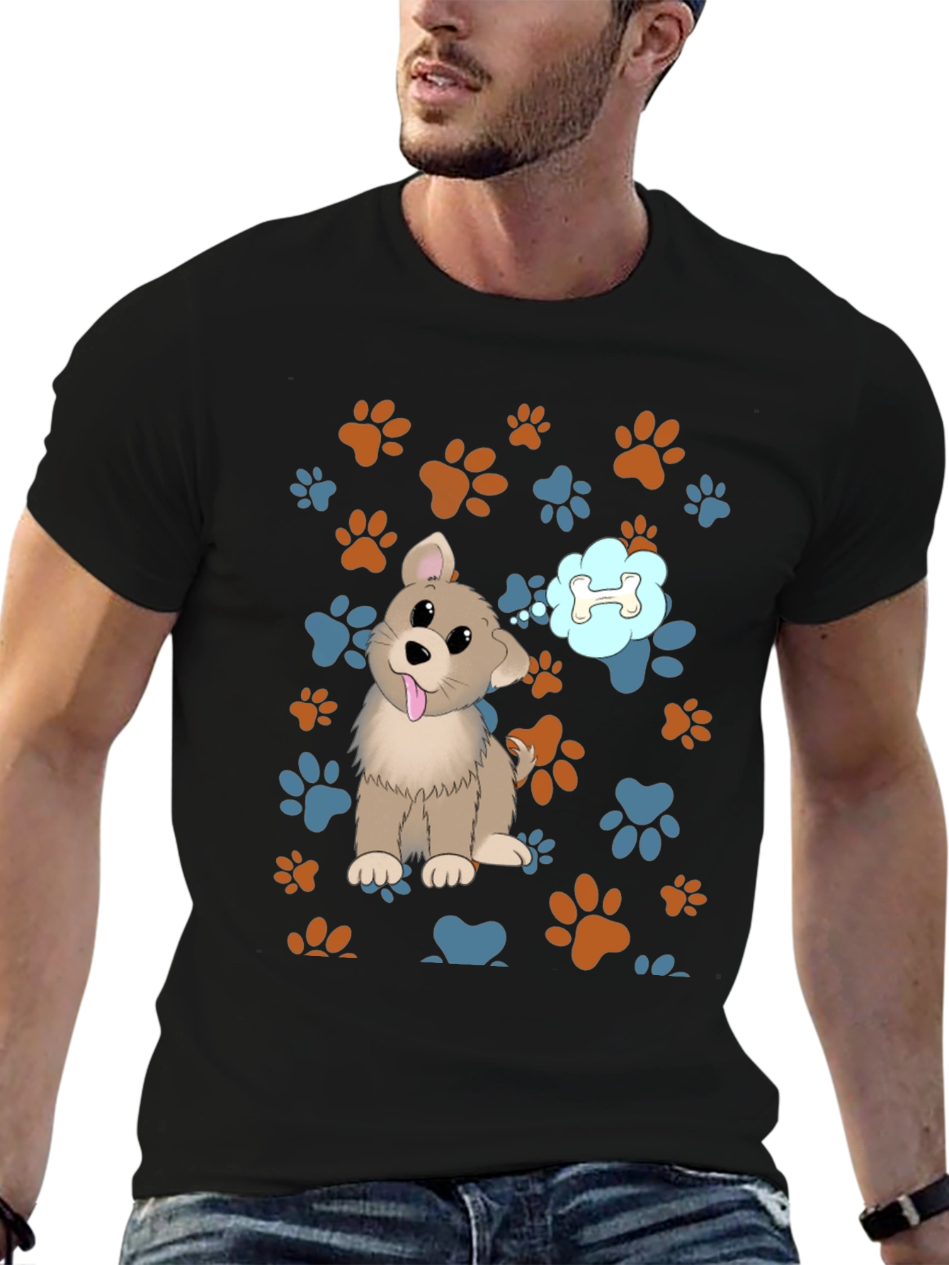 Cute Puppy Dog T-Shirt - Bone Dream
