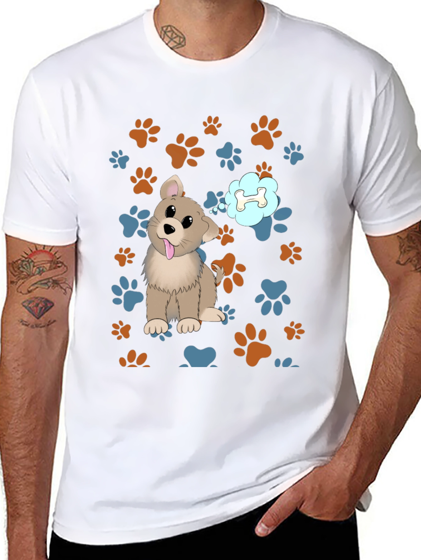 Cute Puppy Dog T-Shirt - Bone Dream